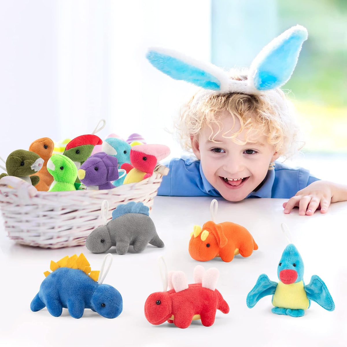 Mocoosy Juego de animales de peluche de dinosaurio pequeño, paquete...