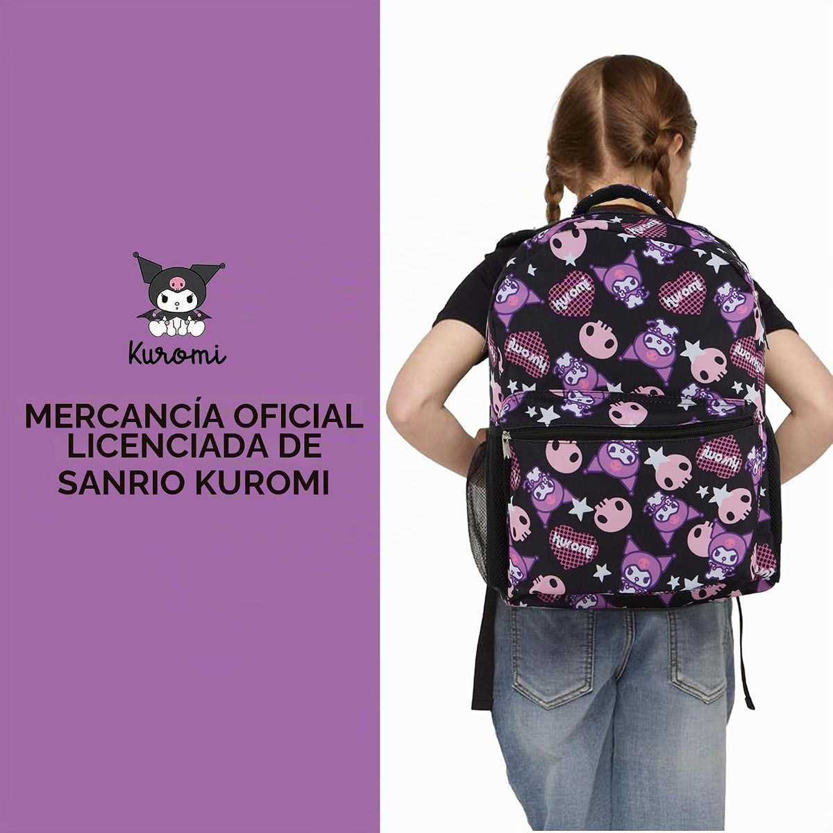 Mochila escolar completa Hello Kitty - My Melody, Kuromi, Keroppi,...