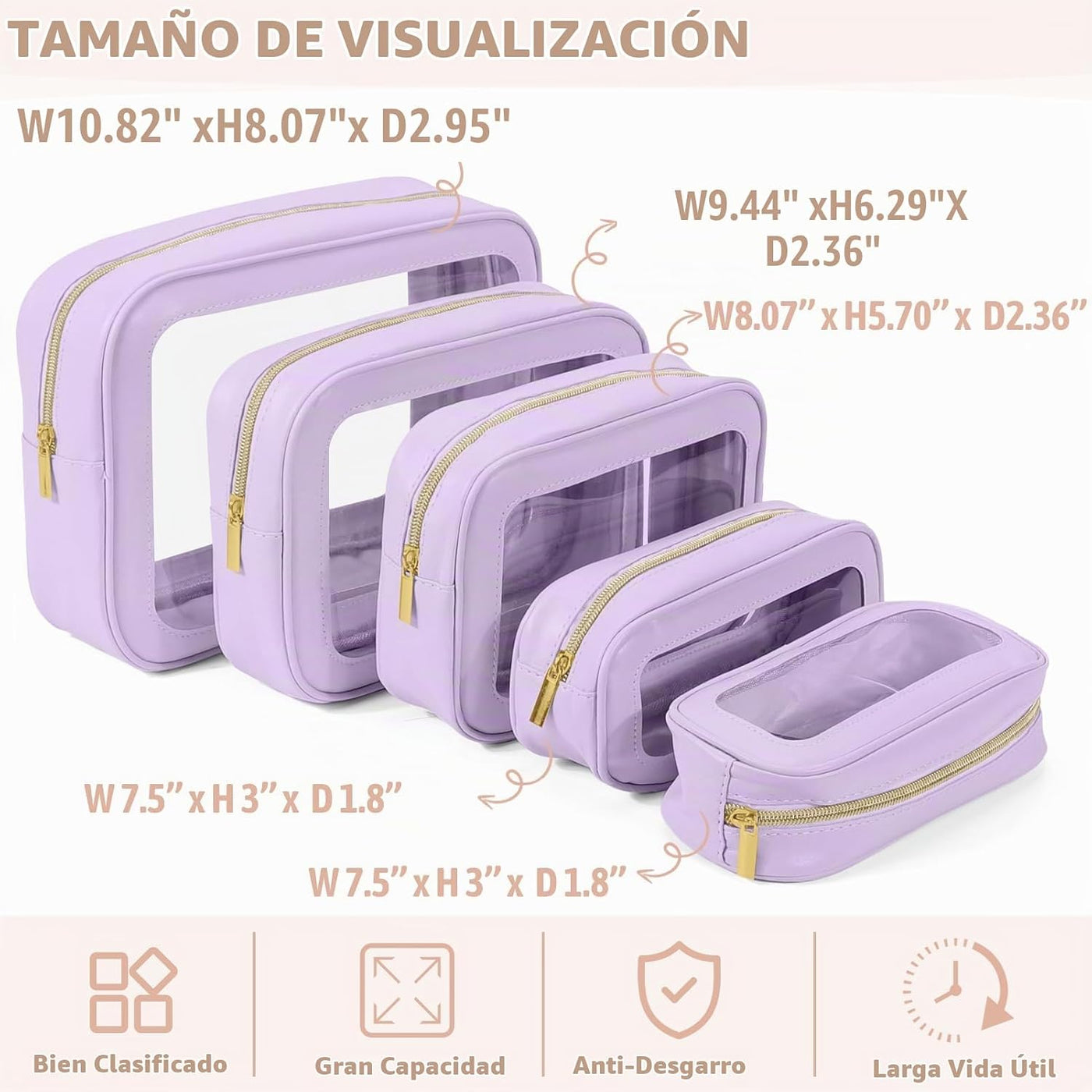 YOPCDJ Juego de 5 bolsas organizadoras para pañales, bolsa de aseo...