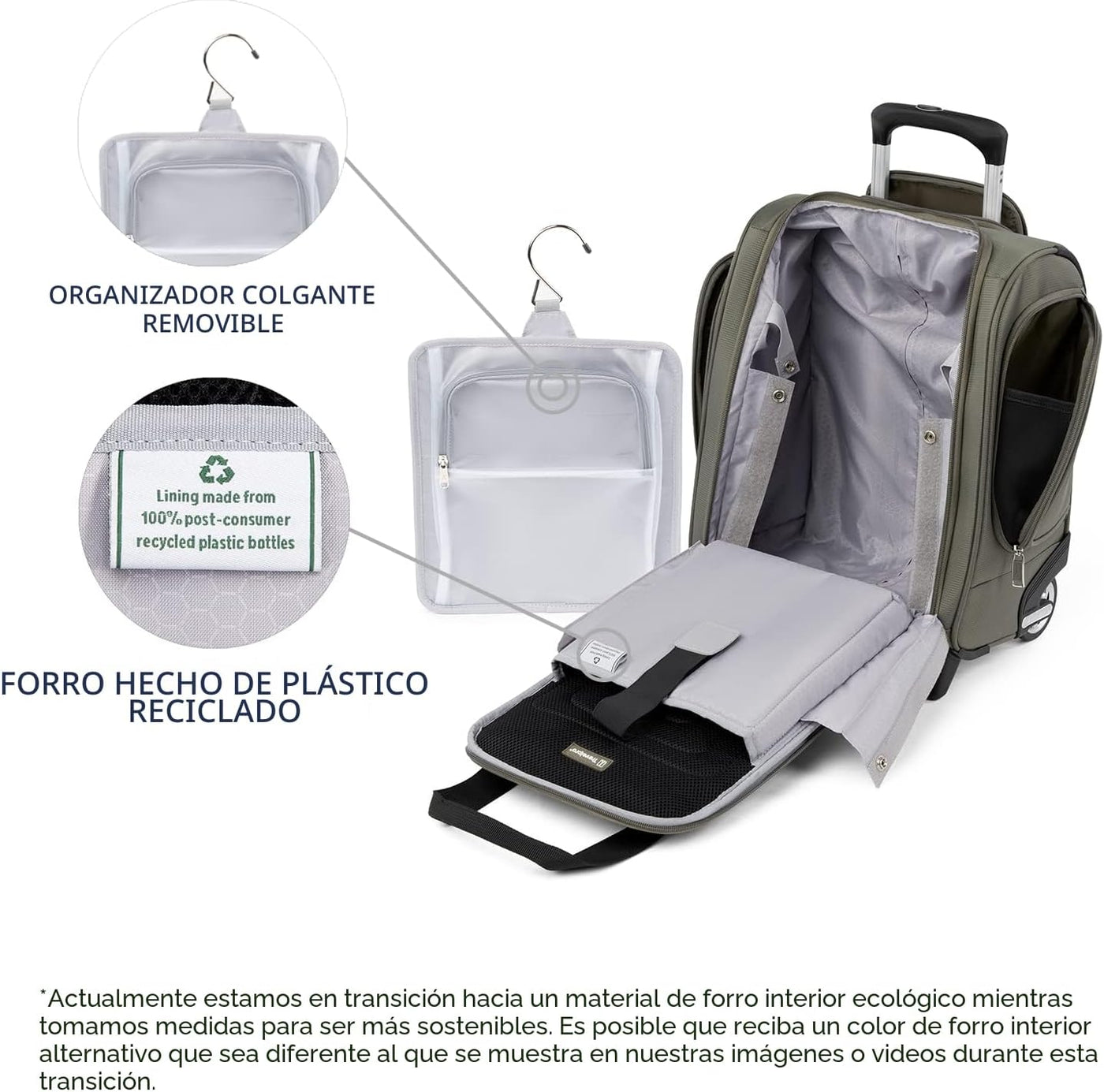 Maleta de viaje compacta con 5 ruedas de Travelpro Maxlite, Verde p...