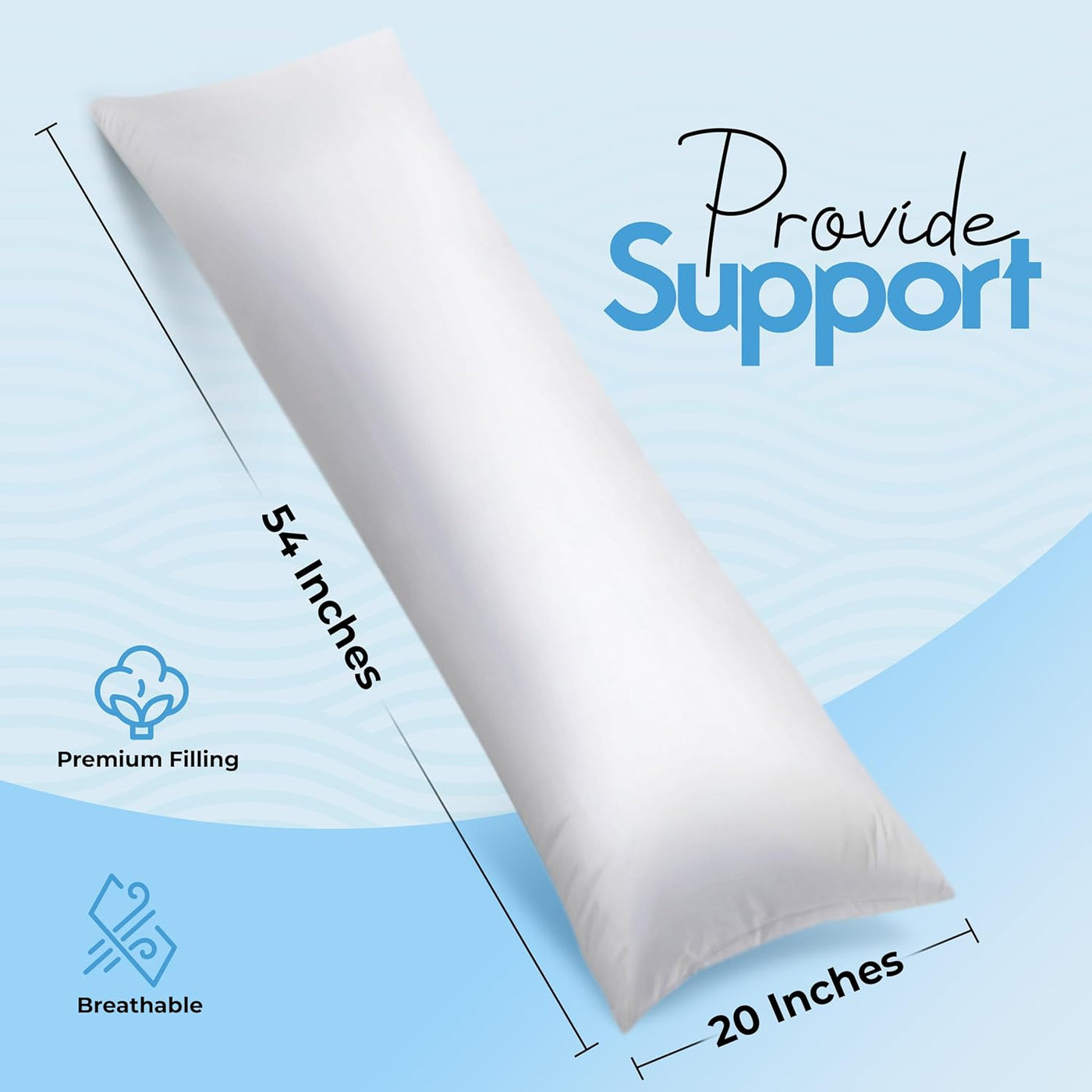 Funda de almohada para cuerpo 100% de algodón con poliéster suave y...