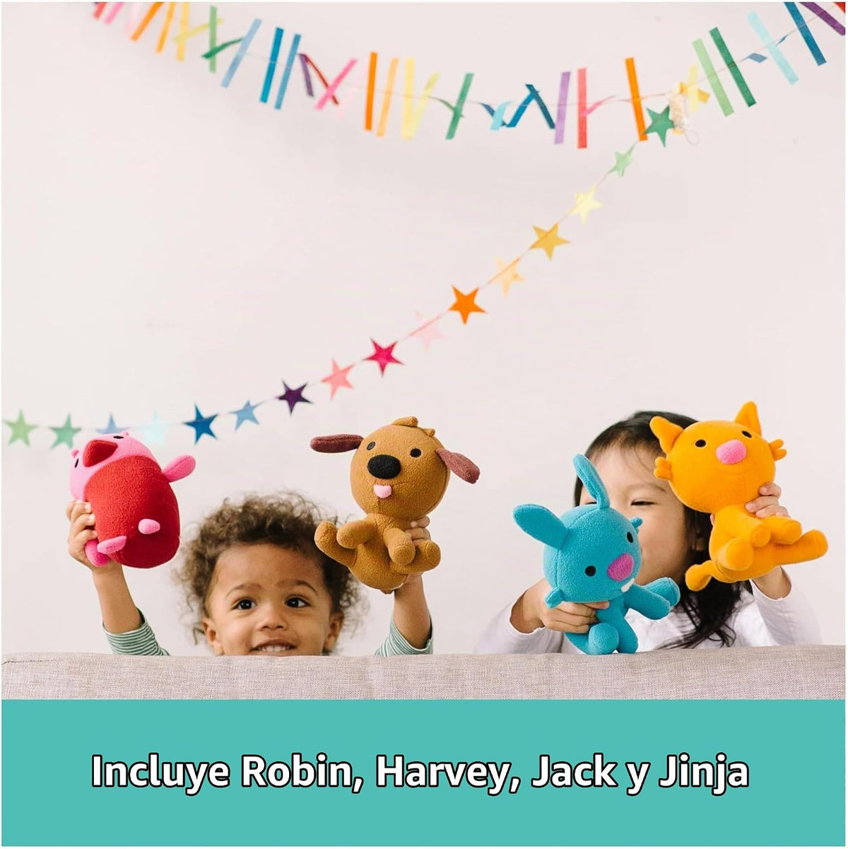 Paquete de regalo de peluche Sago Mini, 4 animales de peluche con c...