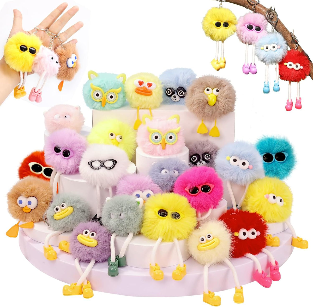 OMyFav - 24 llaveros de recuerdo de fiesta, llavero de mochila de f...