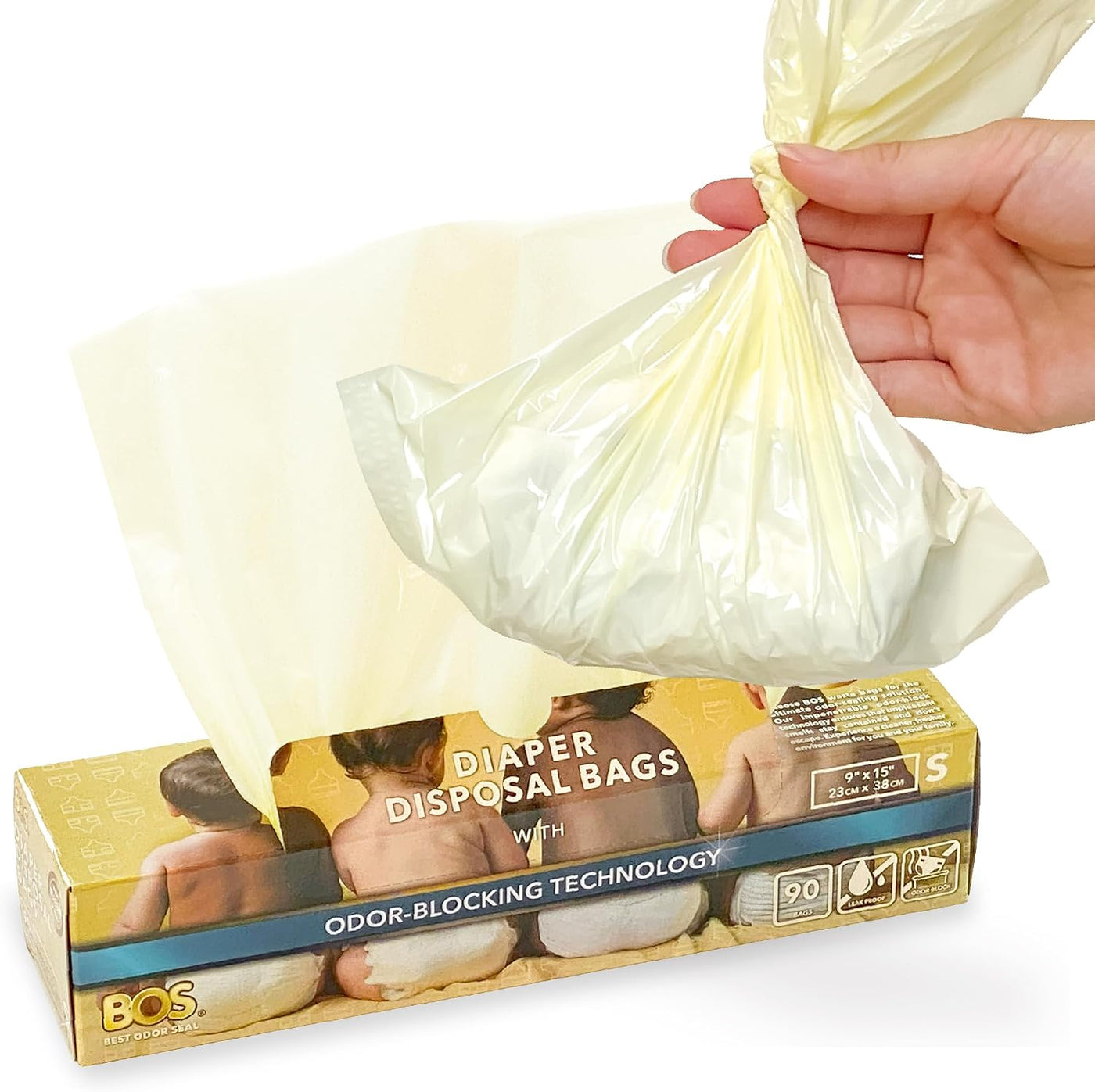 BOS, Bolsas de Basura para Pañales Sucios con Sellado de Olor - Bol...