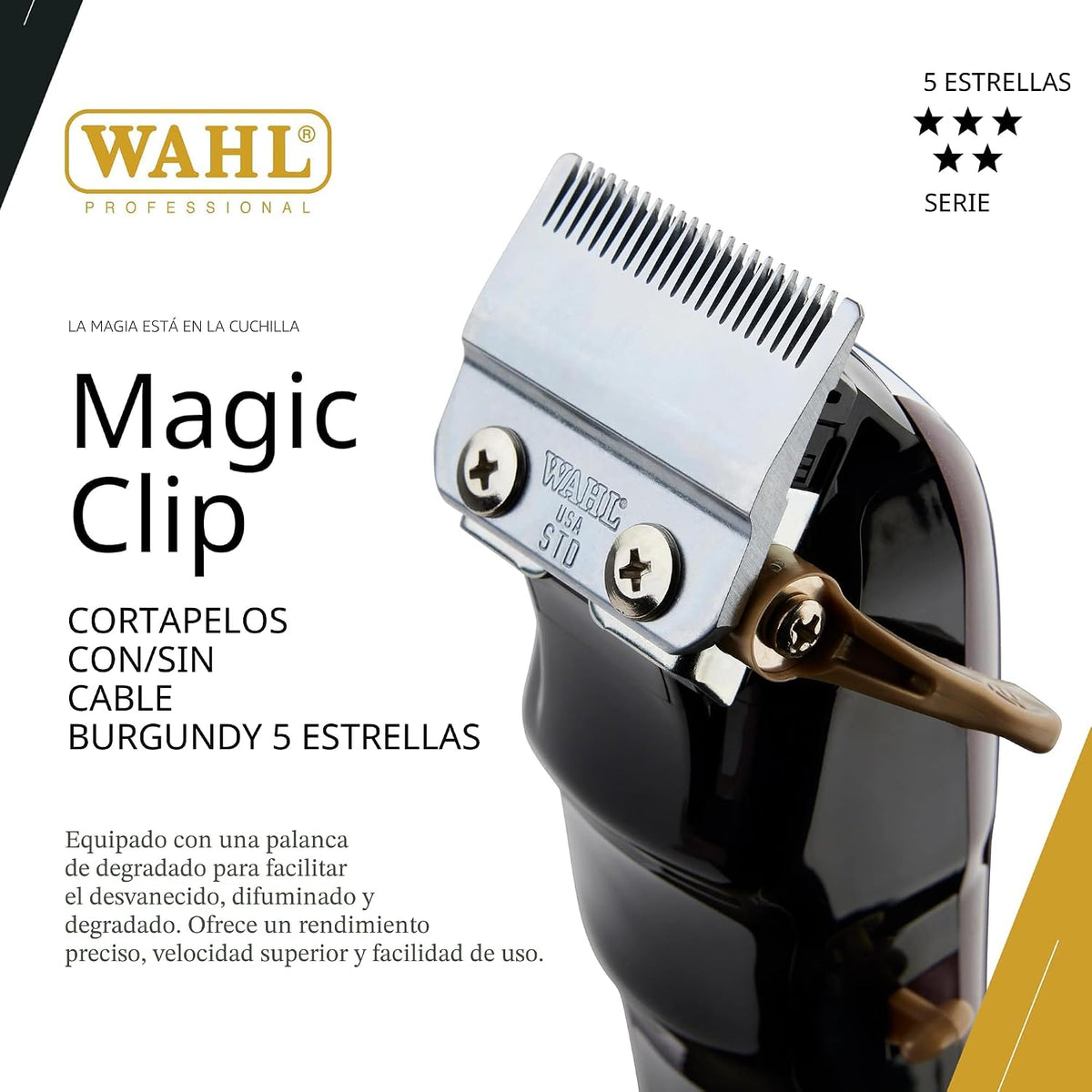 Wahl Professional 5 Star Series Magic Clip - Recortadora de pelo in...