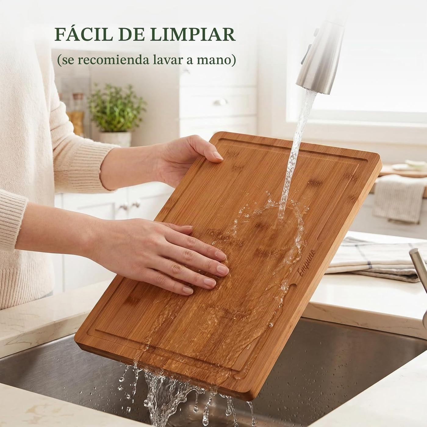 Juego de tablas de cortar de bambú Empune, tablas de cortar de made...