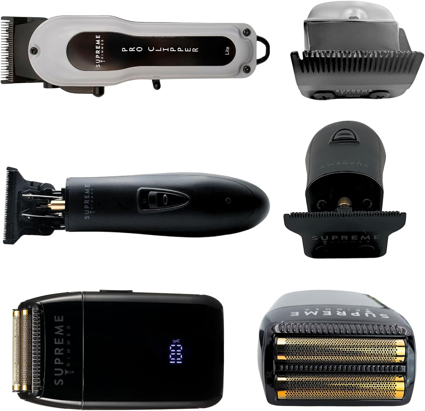 Supreme Trimmer Paquete de Barbero 3 en 1 | Pro Clipper Lite, Recor...