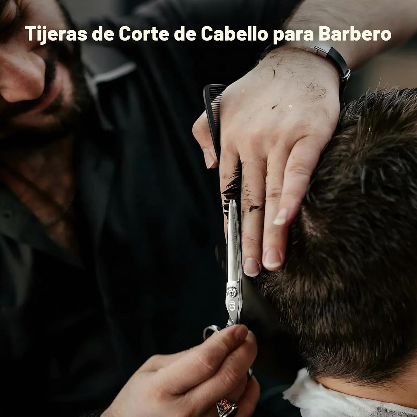 CIICII Kit profesional de tijeras de corte de cabello, 440C 6.7 \u2...