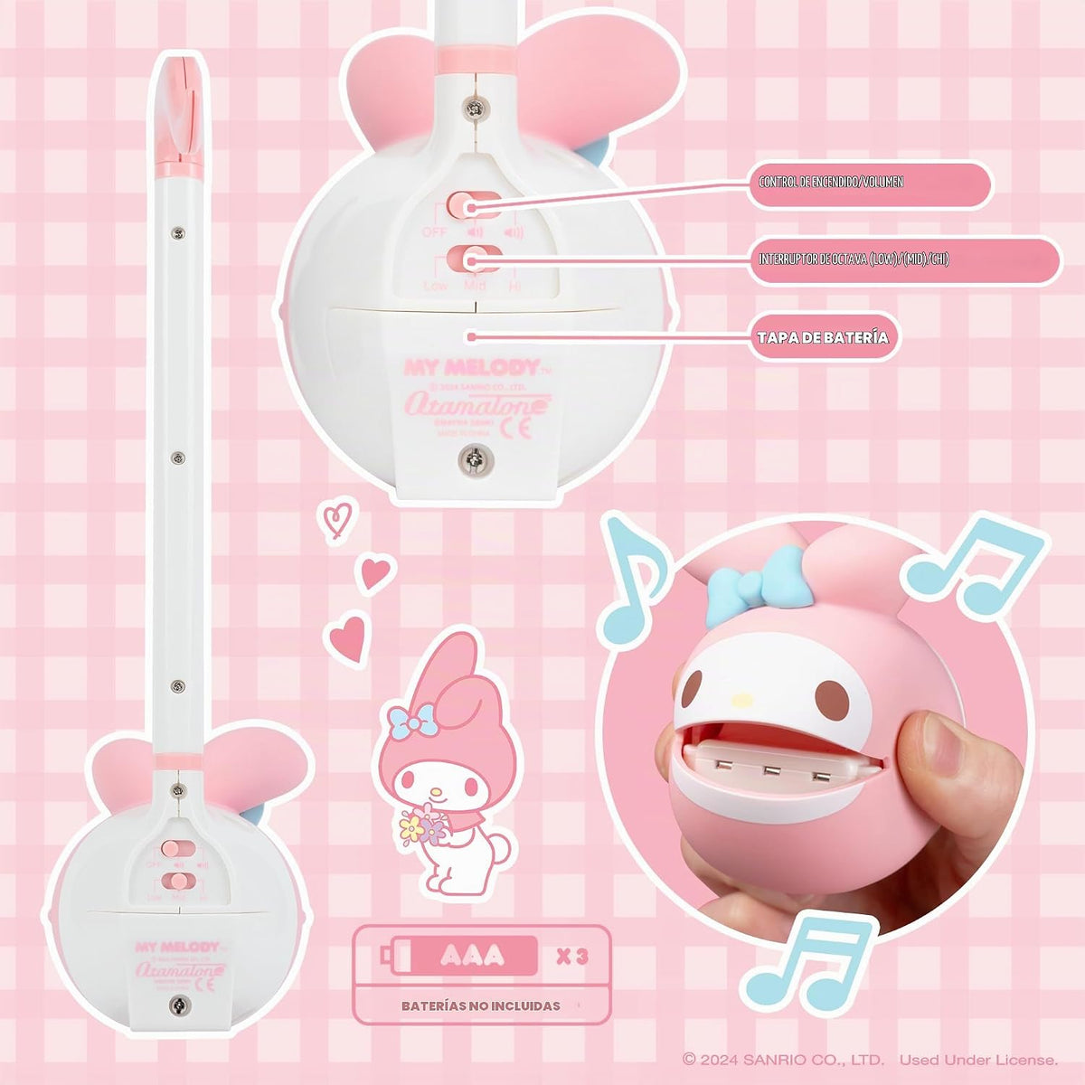 Otamatone Sanrio My Melody Instrumento musical electrónico portátil...