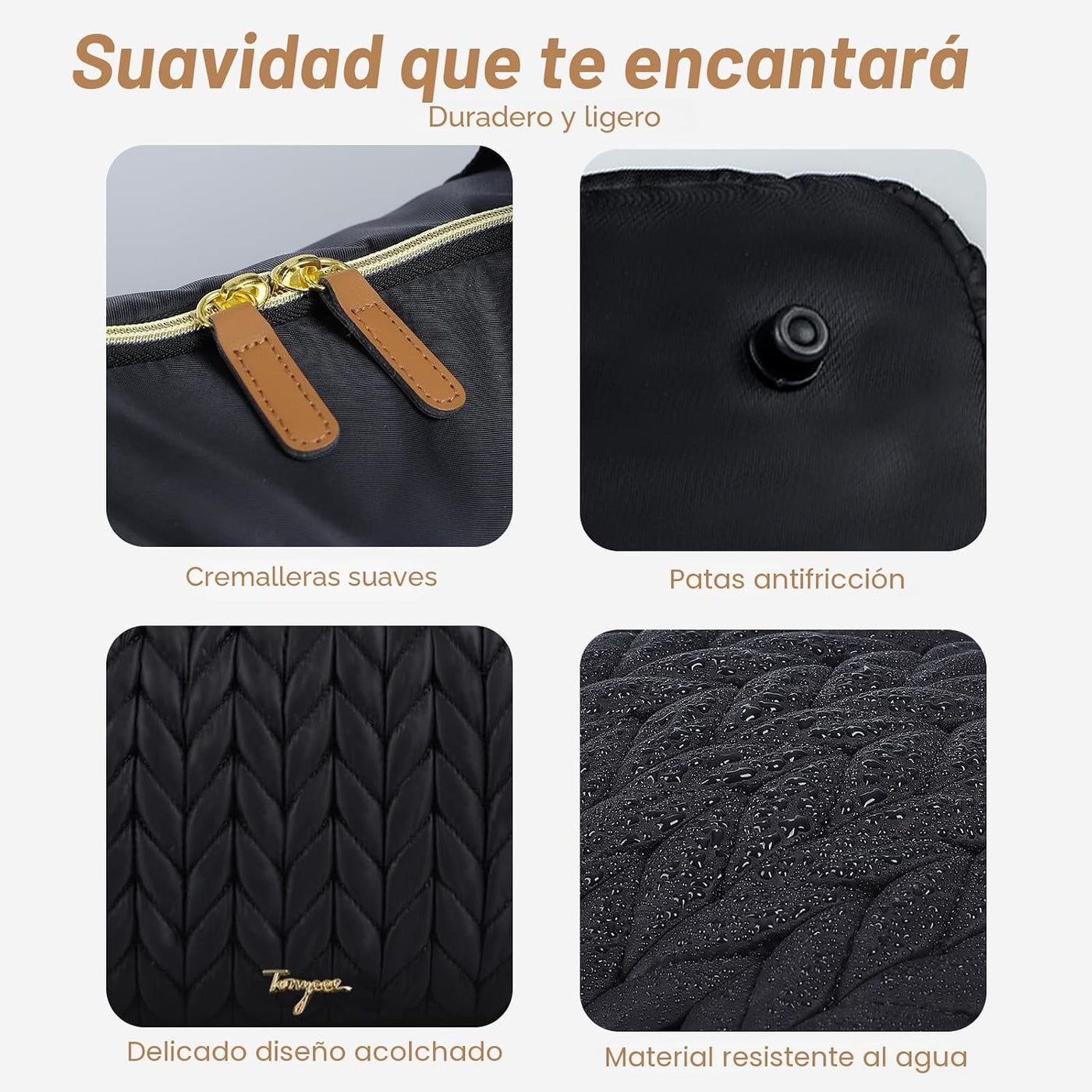 Tonyeee - Bolso para pañales, gran bolsa de pañales impermeable, bo...