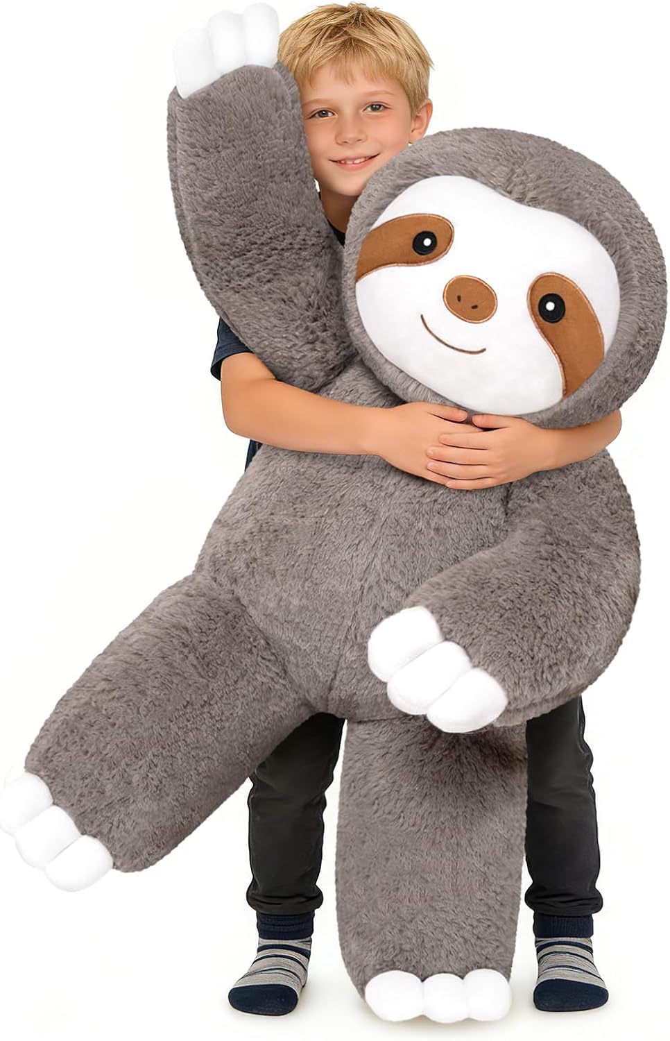 SQEQE Perezoso gigante de peluche de 30 pulgadas, perezoso de peluc...