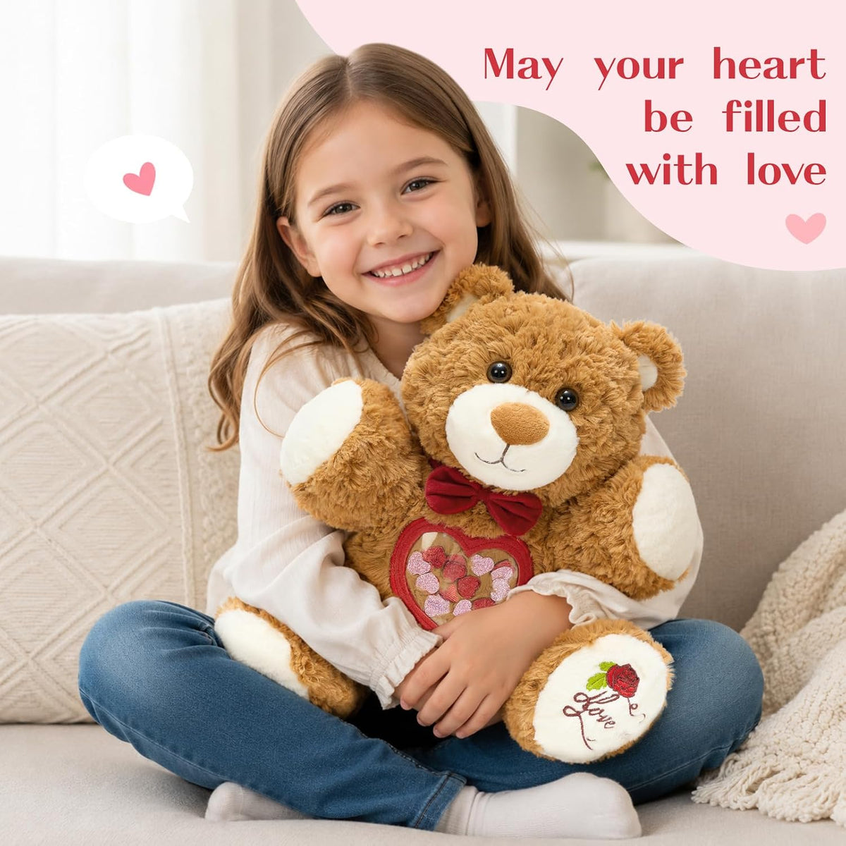 Tezituor Oso de peluche, lindo juguete de peluche de oso, regalos d...