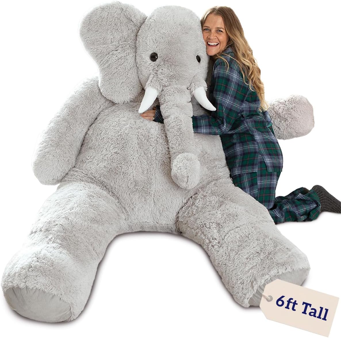 Vermont Teddy Bear Peluche de elefante gigante de 6 pies | USA Bear...