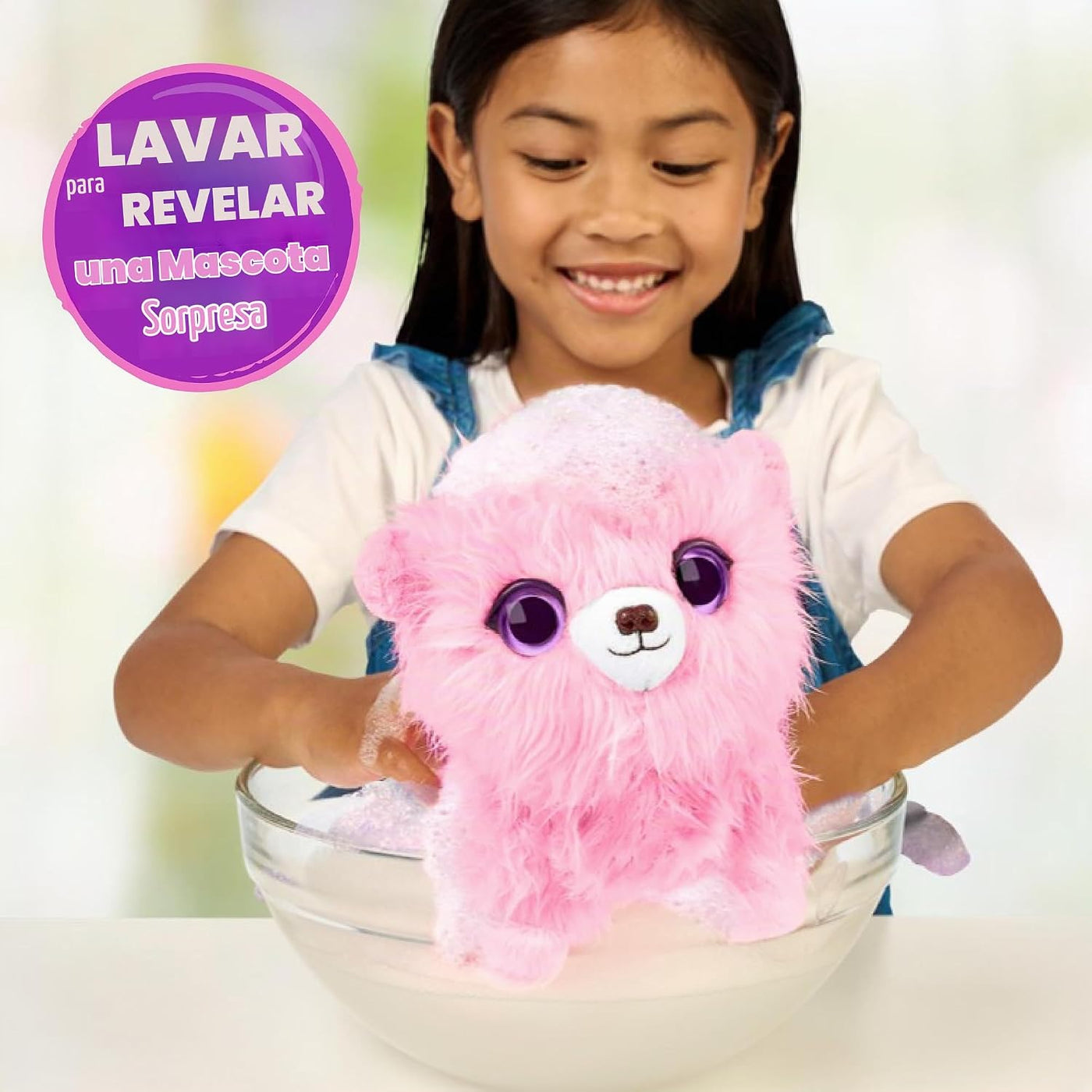 ScruffaLuvs Mascota sorpresa rosa, juguete de peluche misterioso, l...