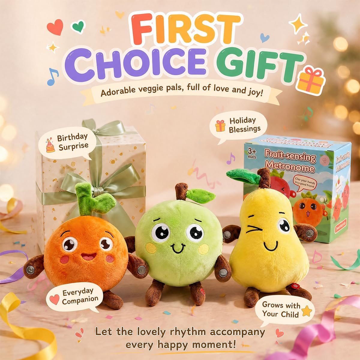 EASYFORALL Juguetes sensoriales musicales Juguete de peluche musica...