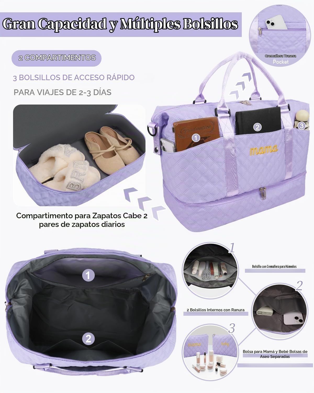 Mama Baby - Bolsa de hospital para embarazo, esencial para mujeres,...