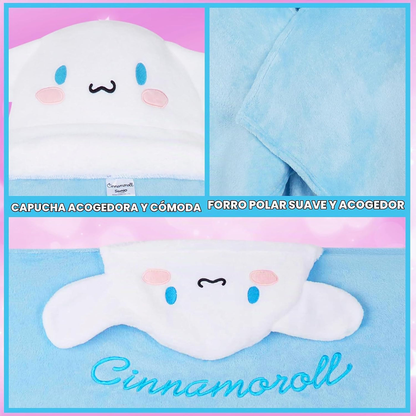Hello Kitty Sanrio - Manta con capucha para mujer, adolescentes, fo...