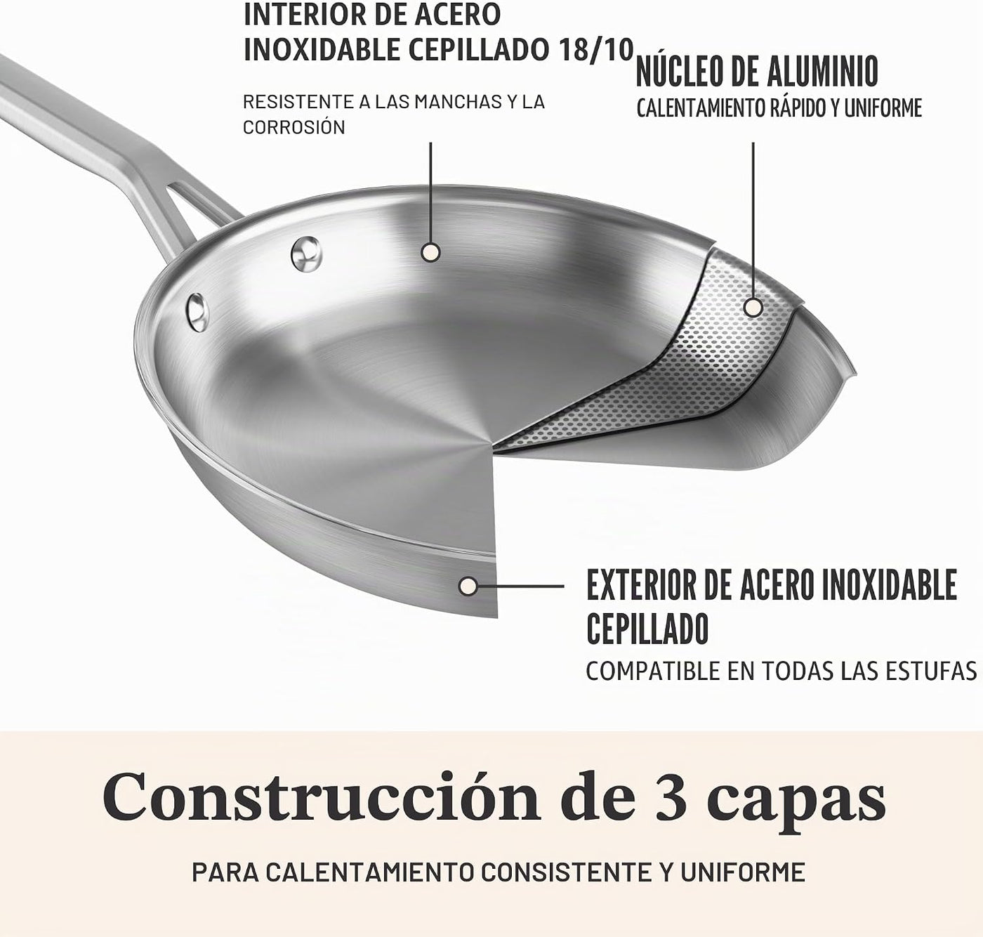 Calphalon Juego de utensilios de cocina de acero inoxidable de 8 pi...