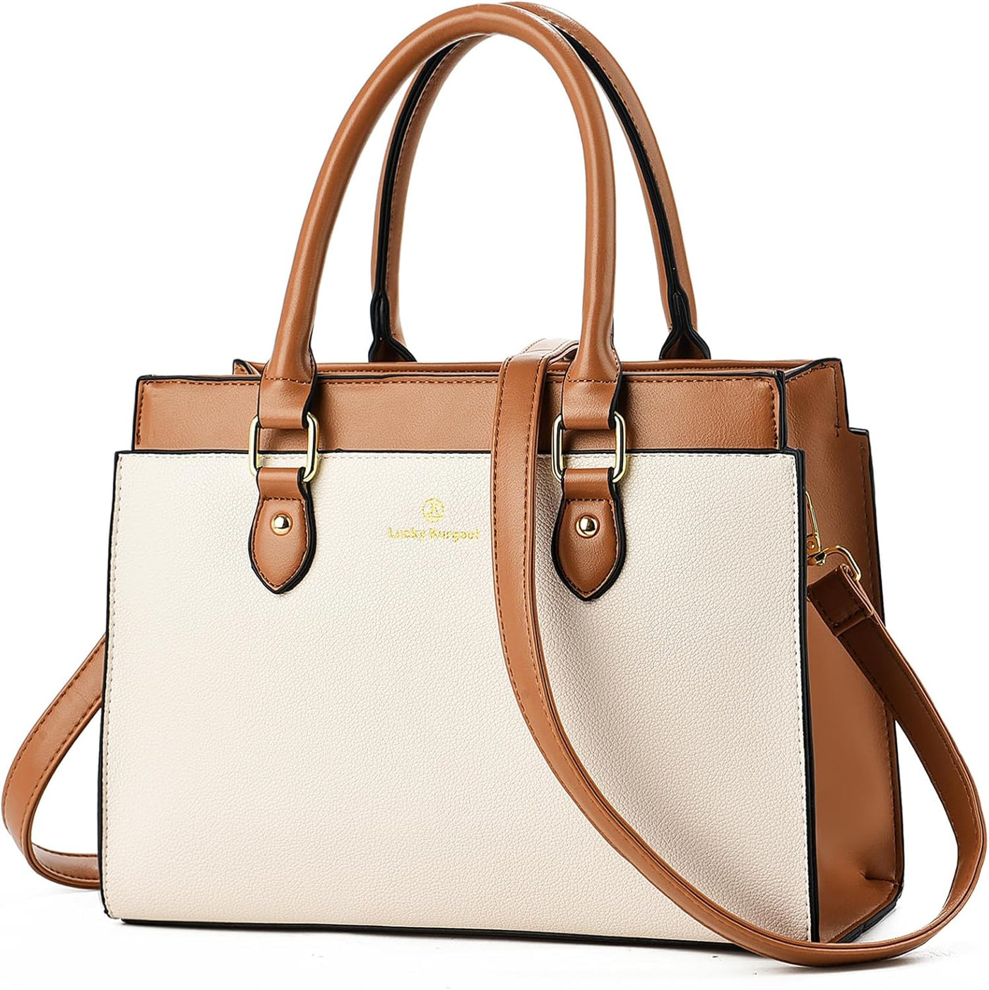 KURGOOL Bolsos de mano para mujer, bolso de mano de cuero de moda d...