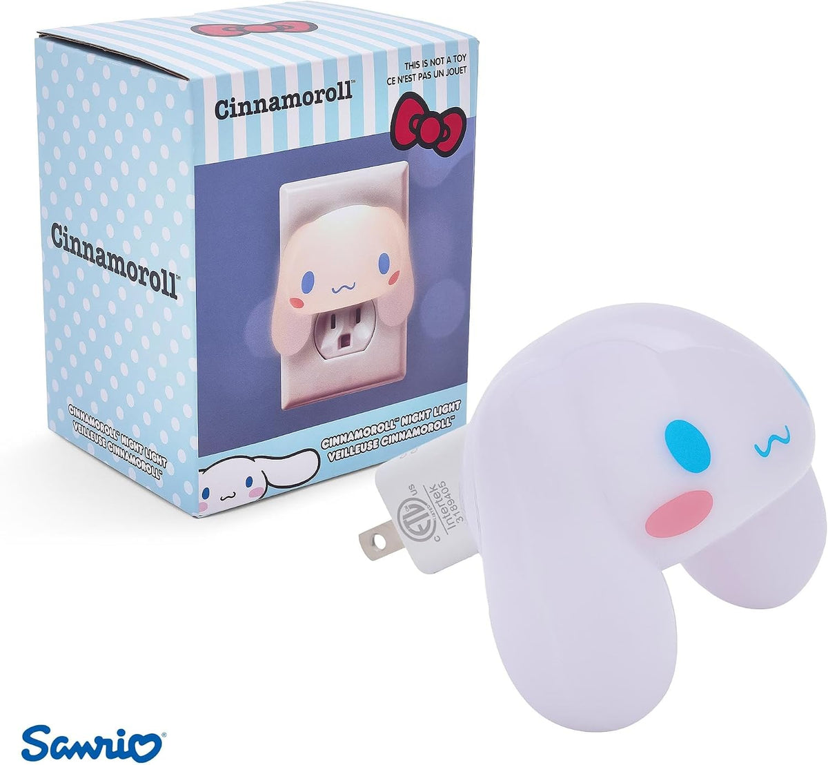 Ukonic Sanrio Cinnamoroll Luz Nocturna Enchufable con Cara, Luz LED...