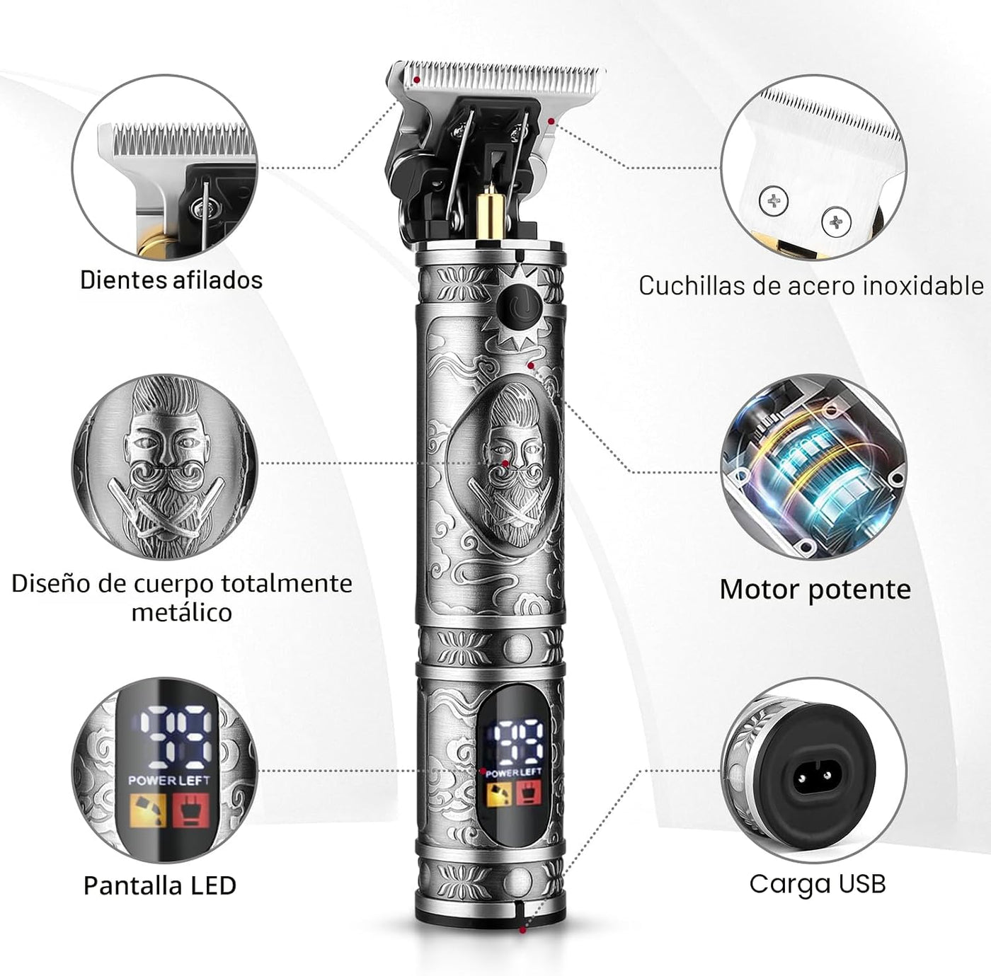 GSKY Cortadora de pelo profesional, recortadora de barba y kit de a...