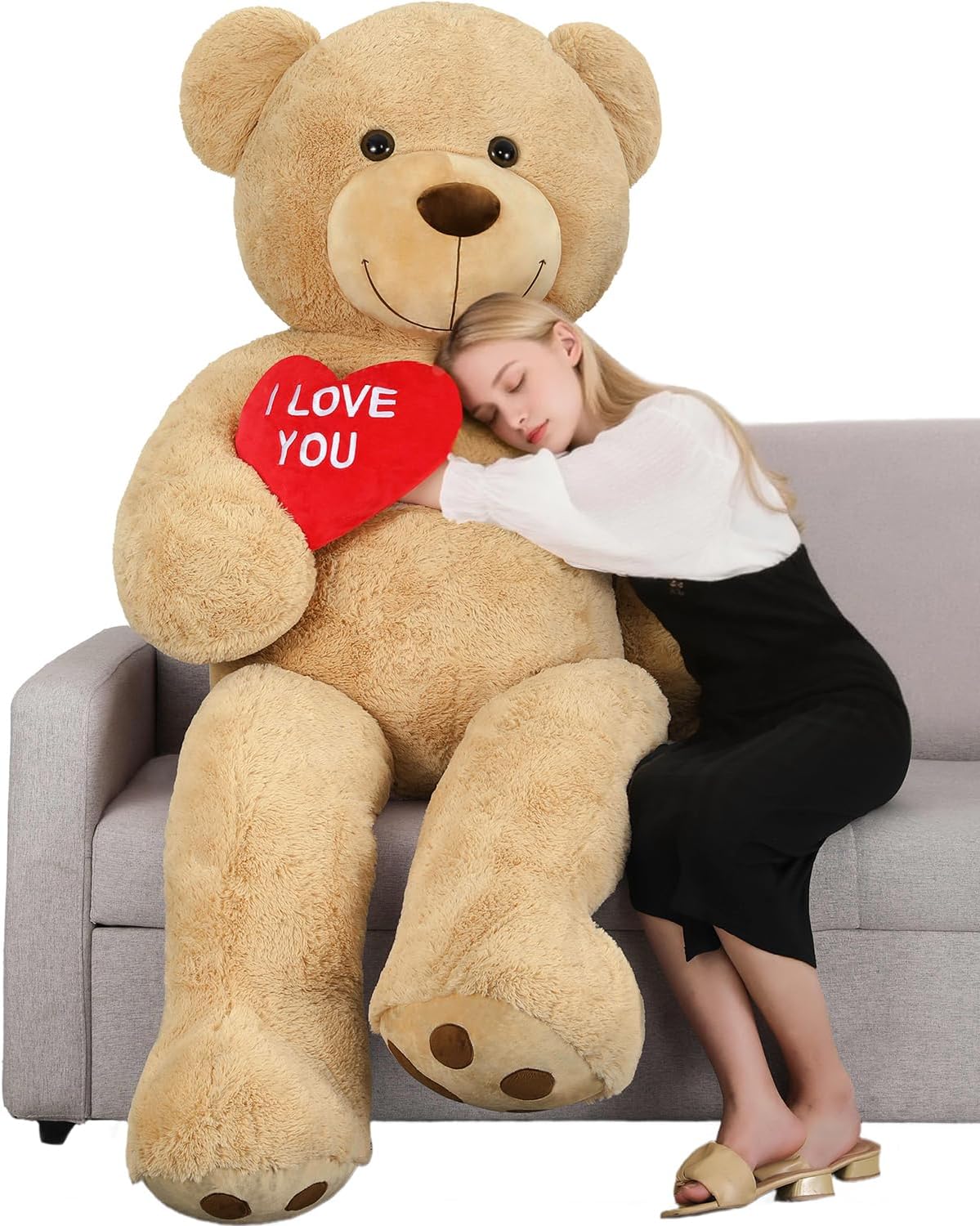 Tezituor - Oso de peluche gigante de 6 pies con corazón "I Love...