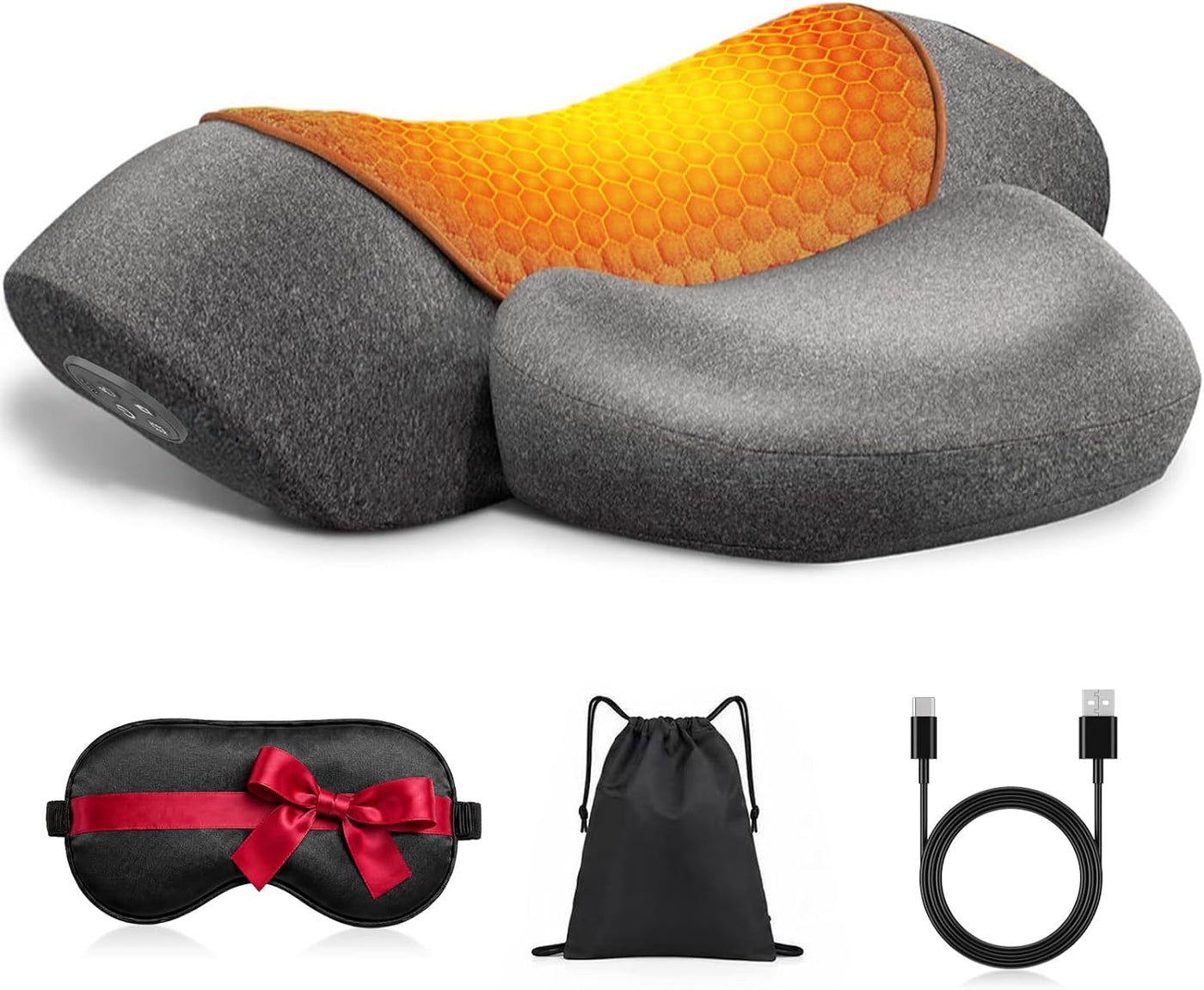 Upalled Almohada masajeadora de cuello con calefacción inalámbrica...