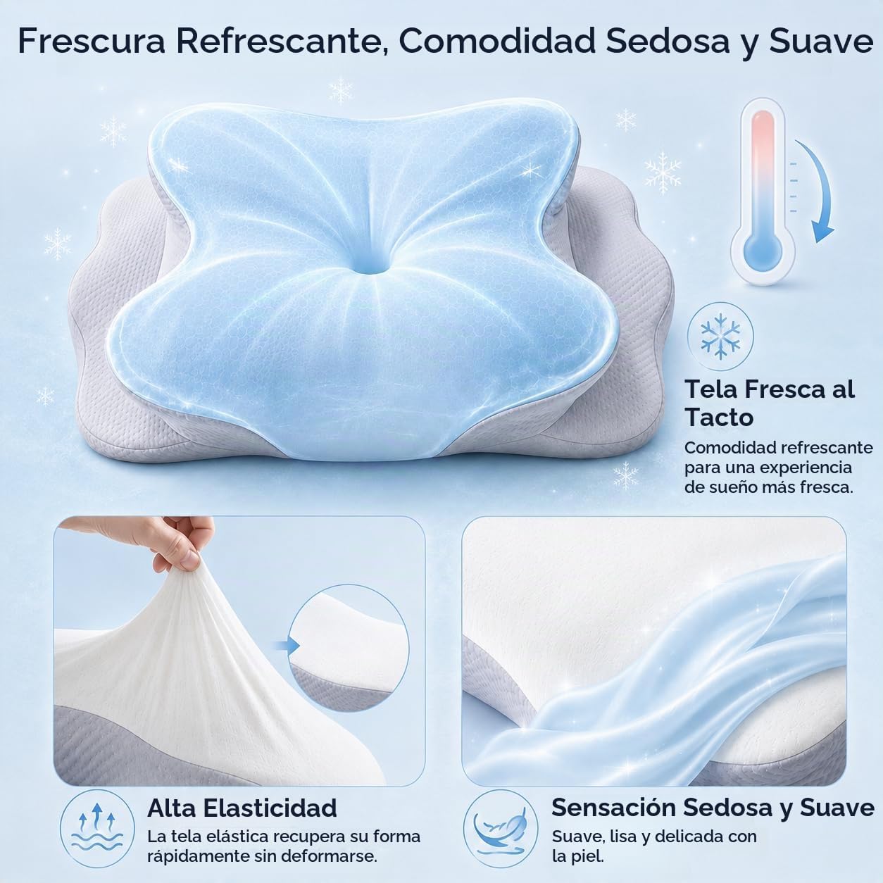 COMFORLAY Almohada cervical para el cuello para aliviar el dolor, a...