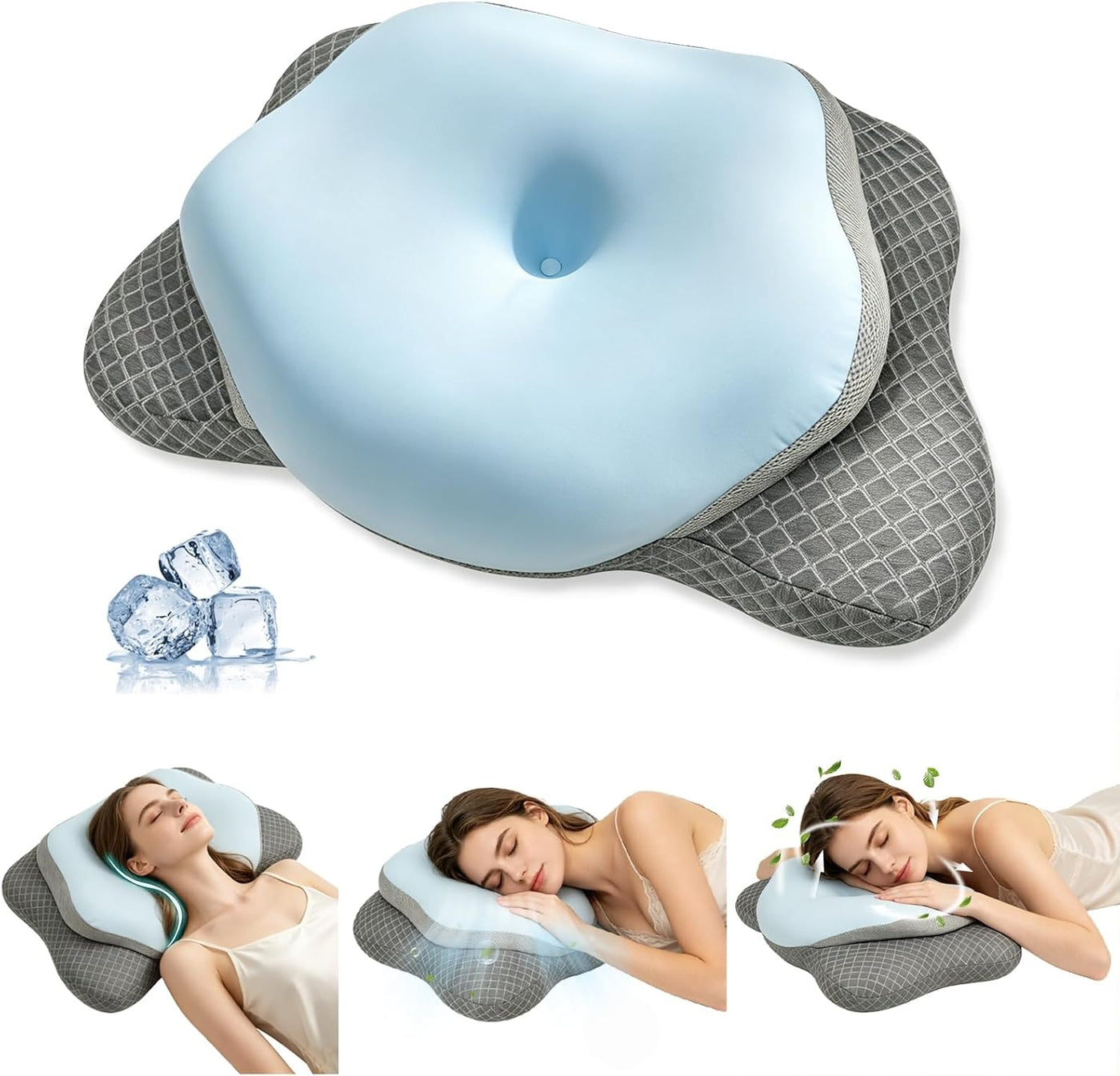 WXLPWXLP Almohada ergonómica de mariposa para el cuello, almohada d...