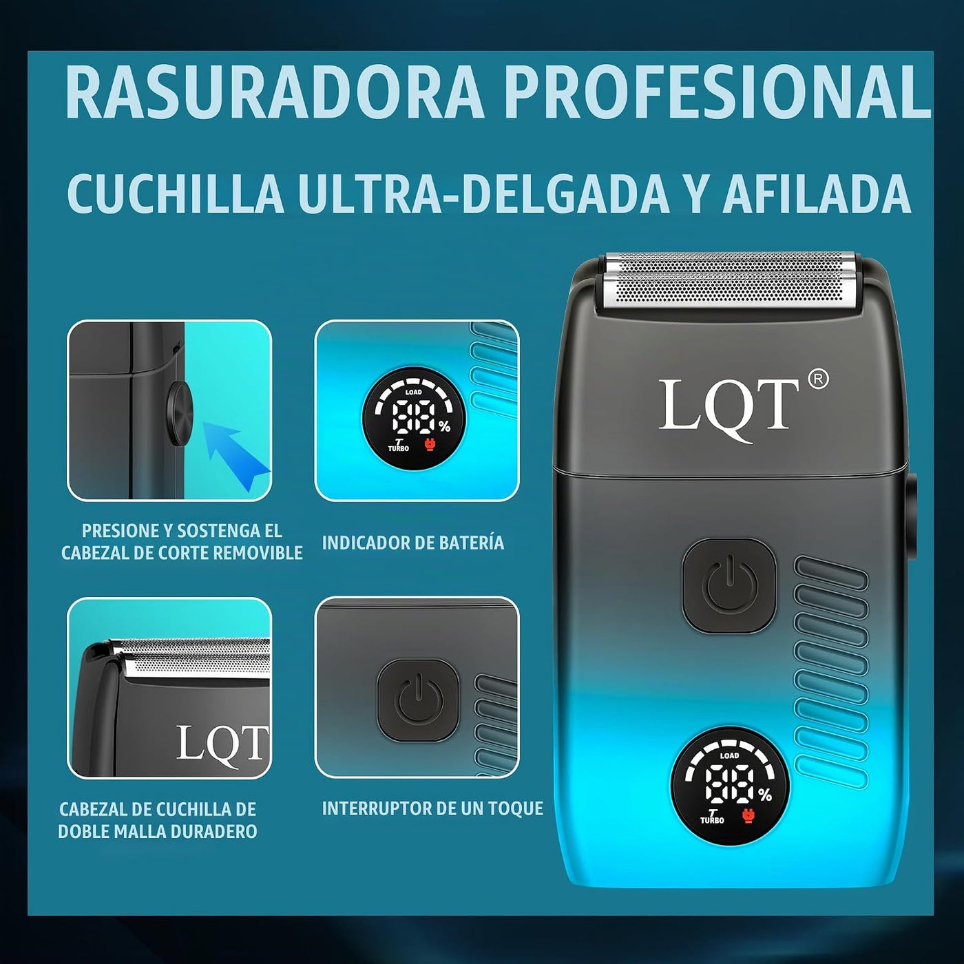 LQT Cortadora de pelo profesional para hombres, cortadora de peluqu...