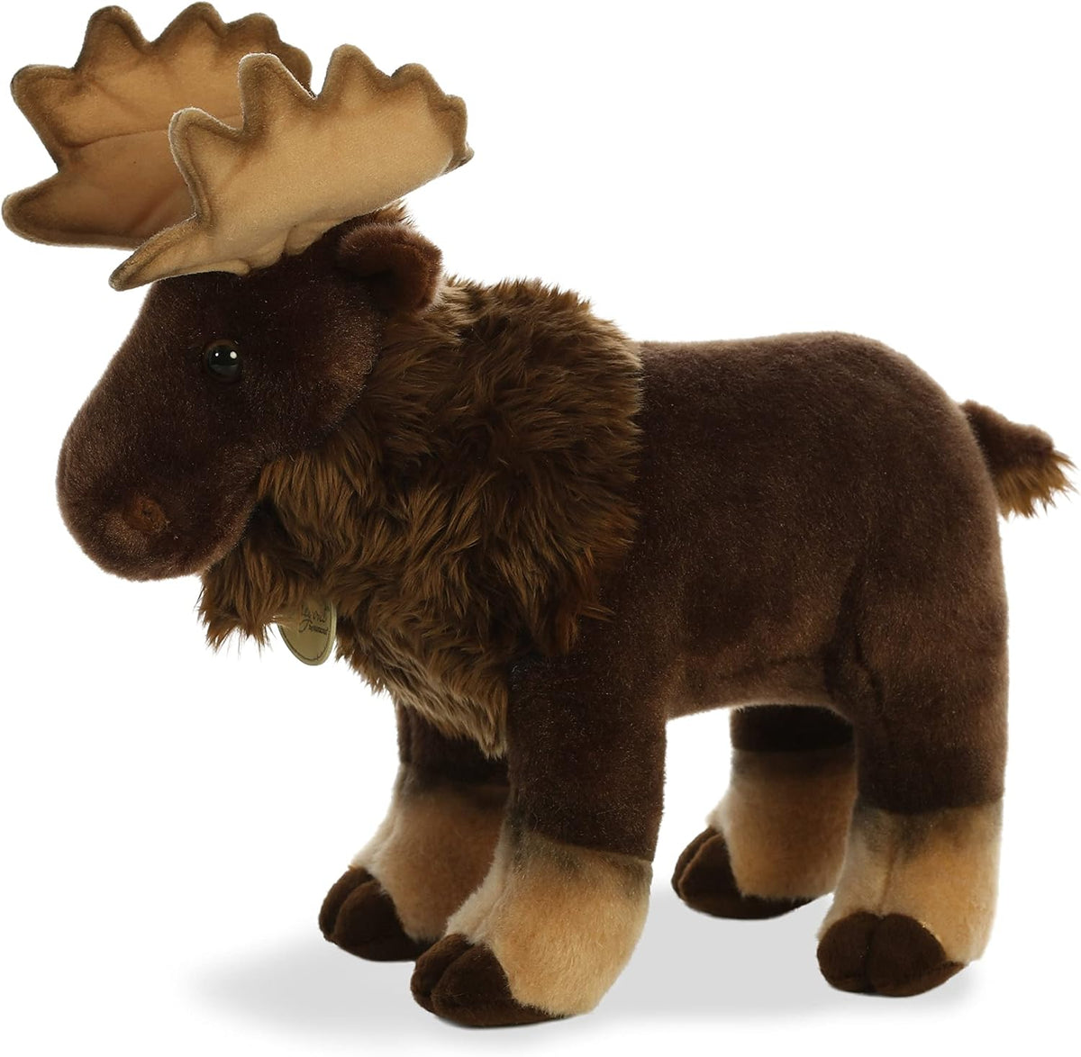 Aurora® Adorable alce de peluche Miyoni®, detalle realista, compañí...