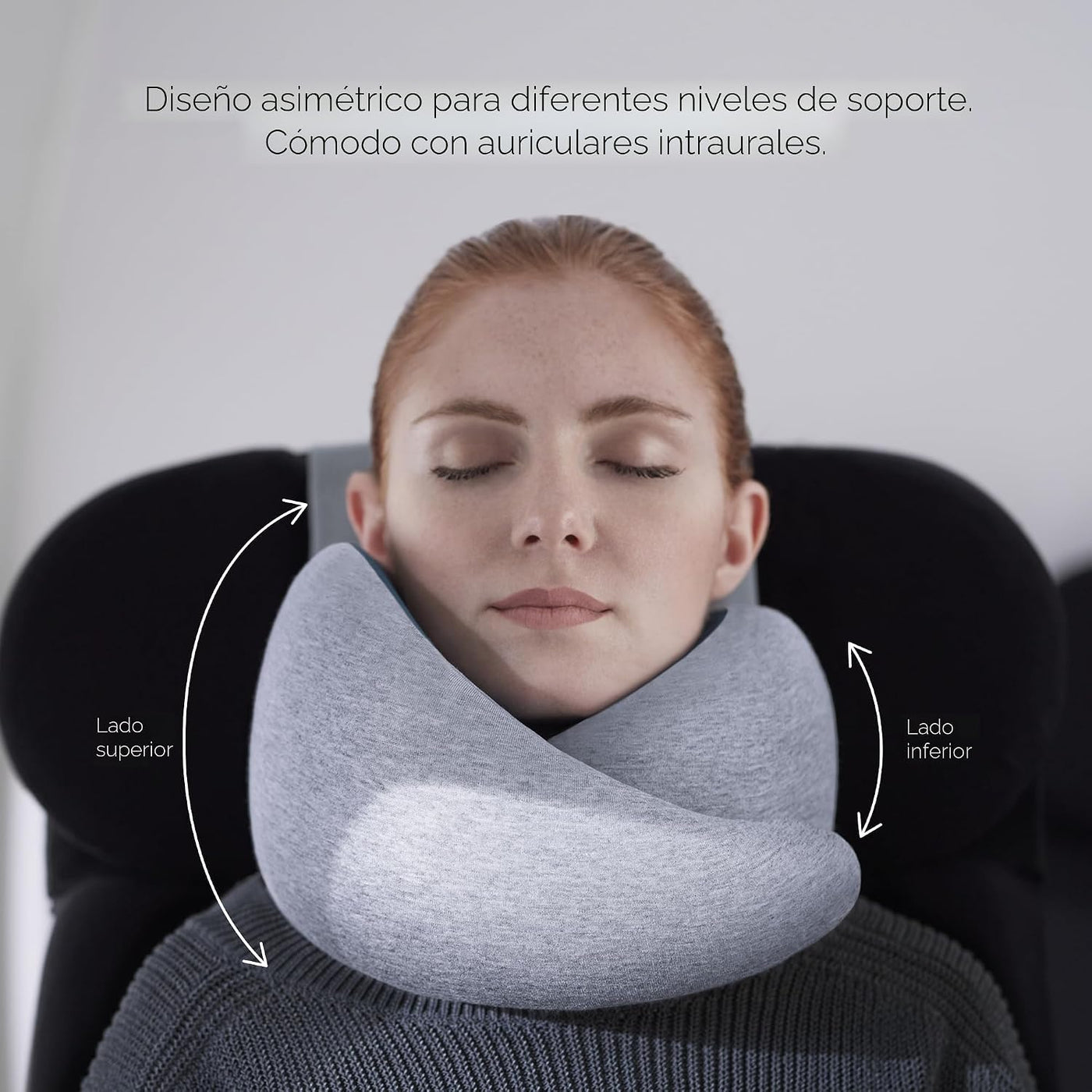 Ostrichpillow GO - Almohada de viaje, soporte de espuma viscoelásti...