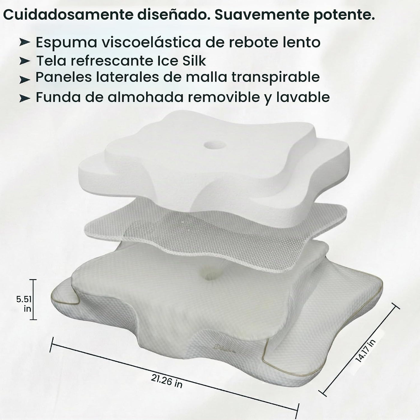 piluxx Almohada cervical ergonómica para dormir \u2013 Almohada cer...
