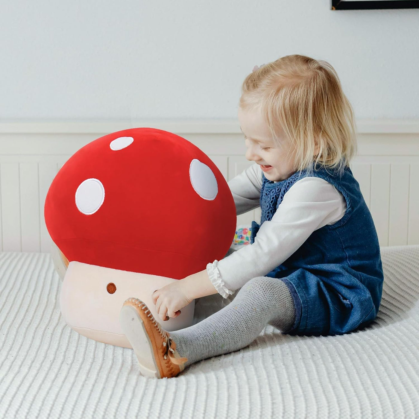 WeBingo Almohada de felpa de hongo, 4 piezas, decoración de hongos...