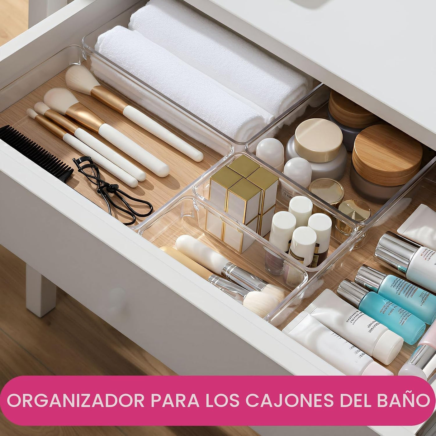 Criusia Paquete de 26 cubos organizadores de cajones grandes, organ...