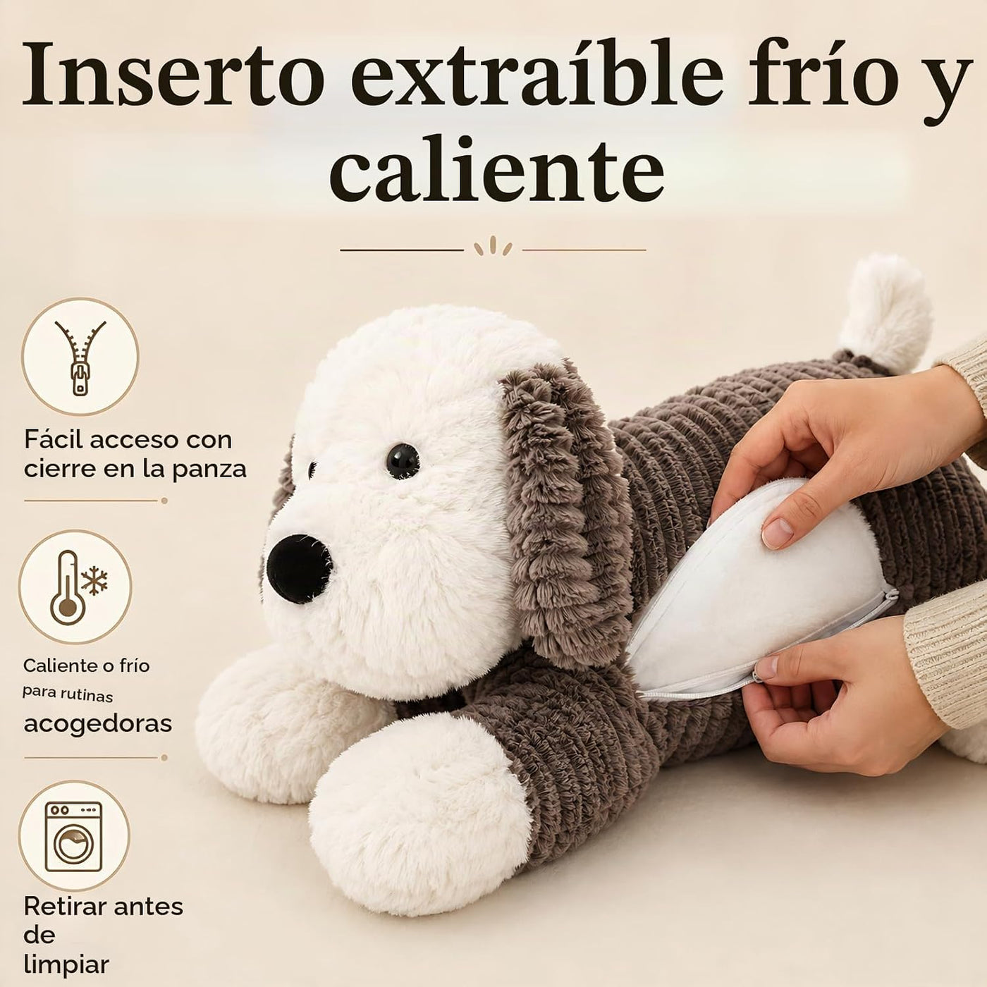 MaoGoLan Peluche de perro de 4 libras para adultos y niños, almohad...