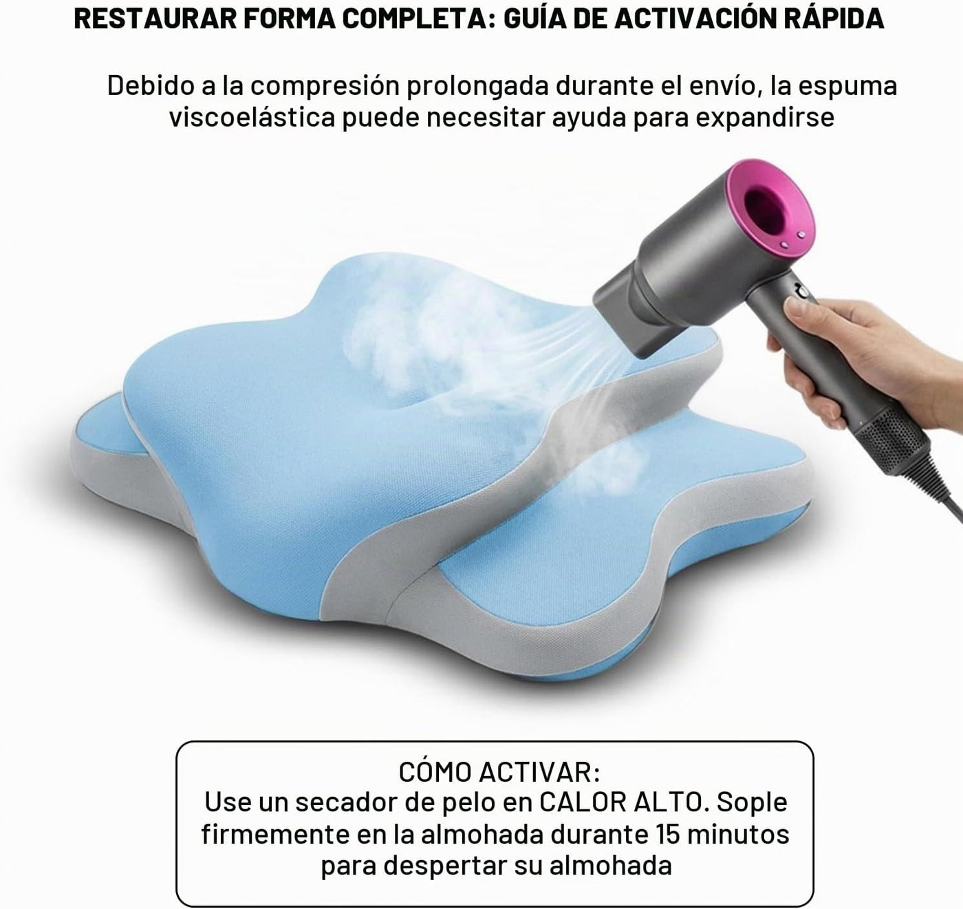 Almohada Ergo para la apnea del sueño, dolor de cuello y alivio de...