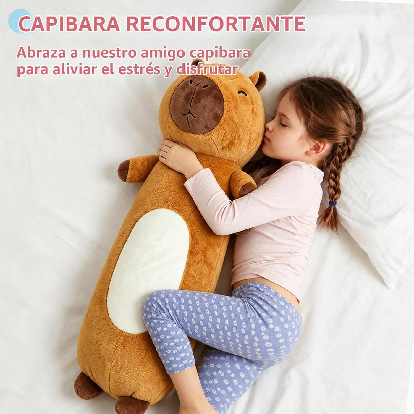 Tianmihou Peluche Capybara de 36 pulgadas, grande, suave, realista,...