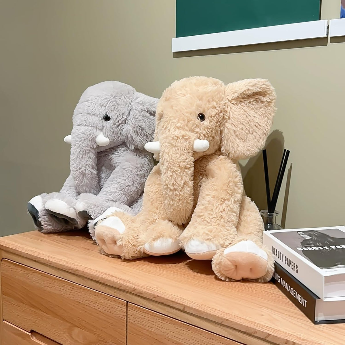 UBABER Elefante de peluche grande de 19.2 pulgadas, juguete de elef...