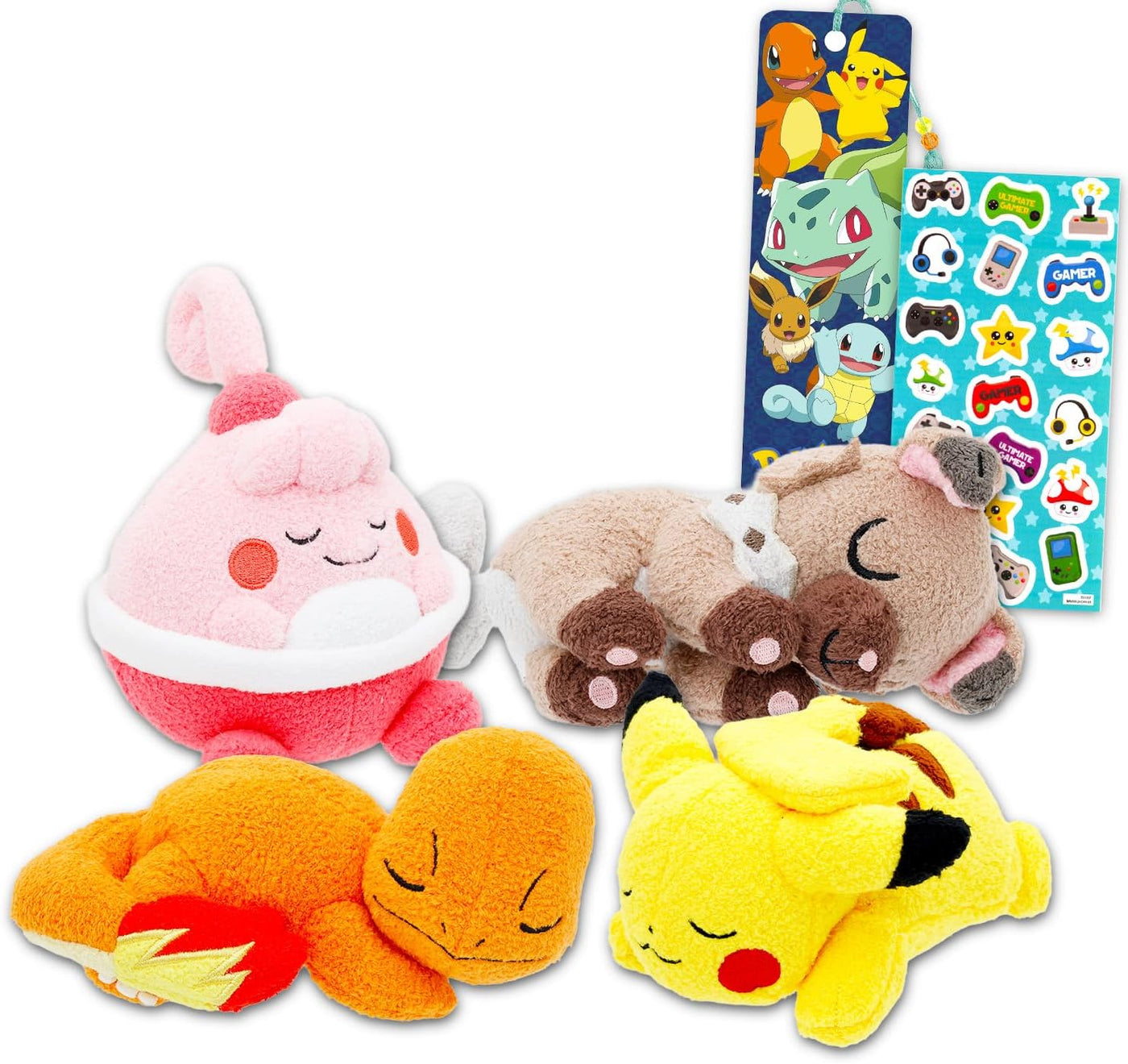 Juego de peluches de Pokémon, paquete con 4 figuras de felpa de 5 p...