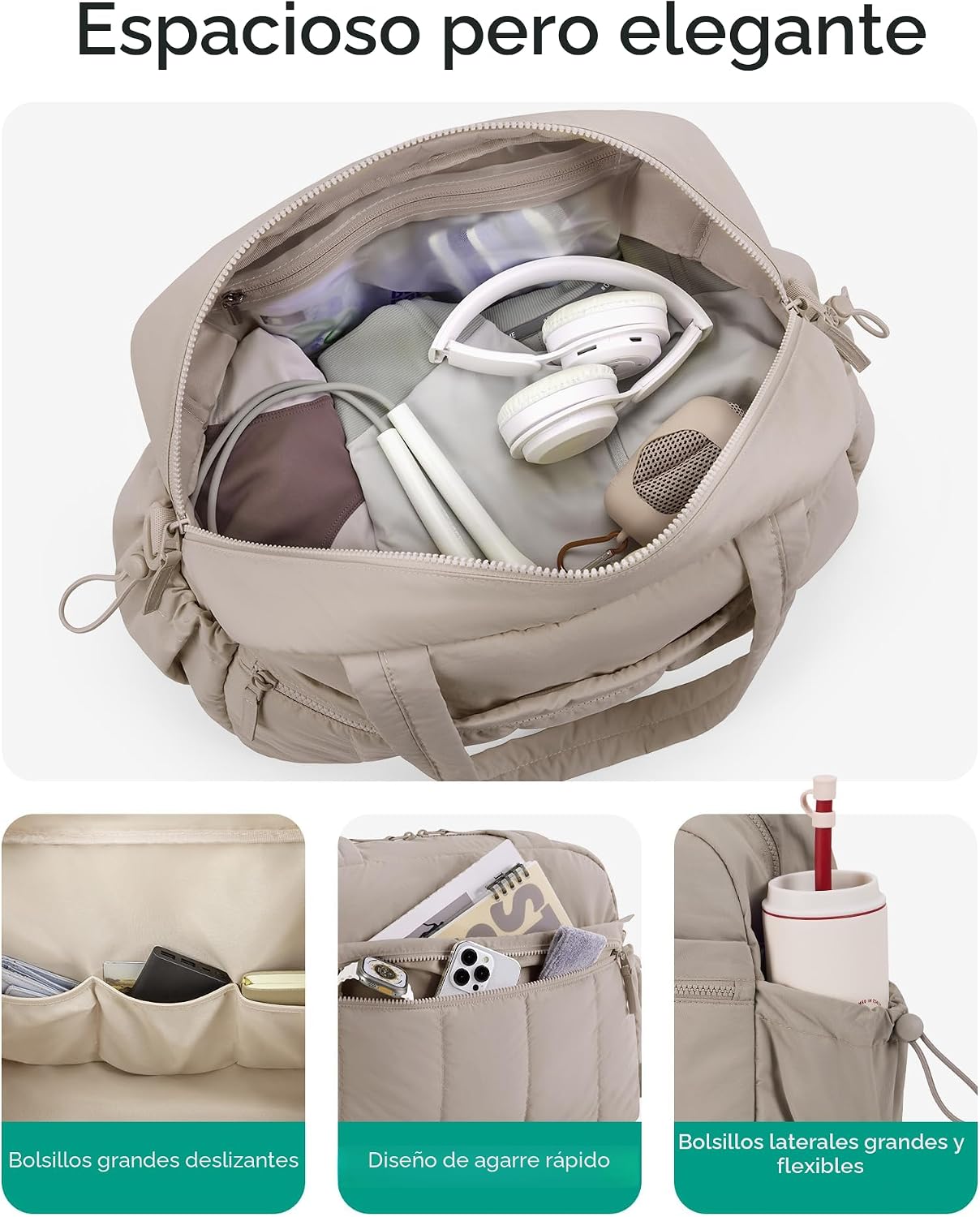 BAGSMART Bolsa de gimnasio para mujeres, bolsa de lona para viajes...