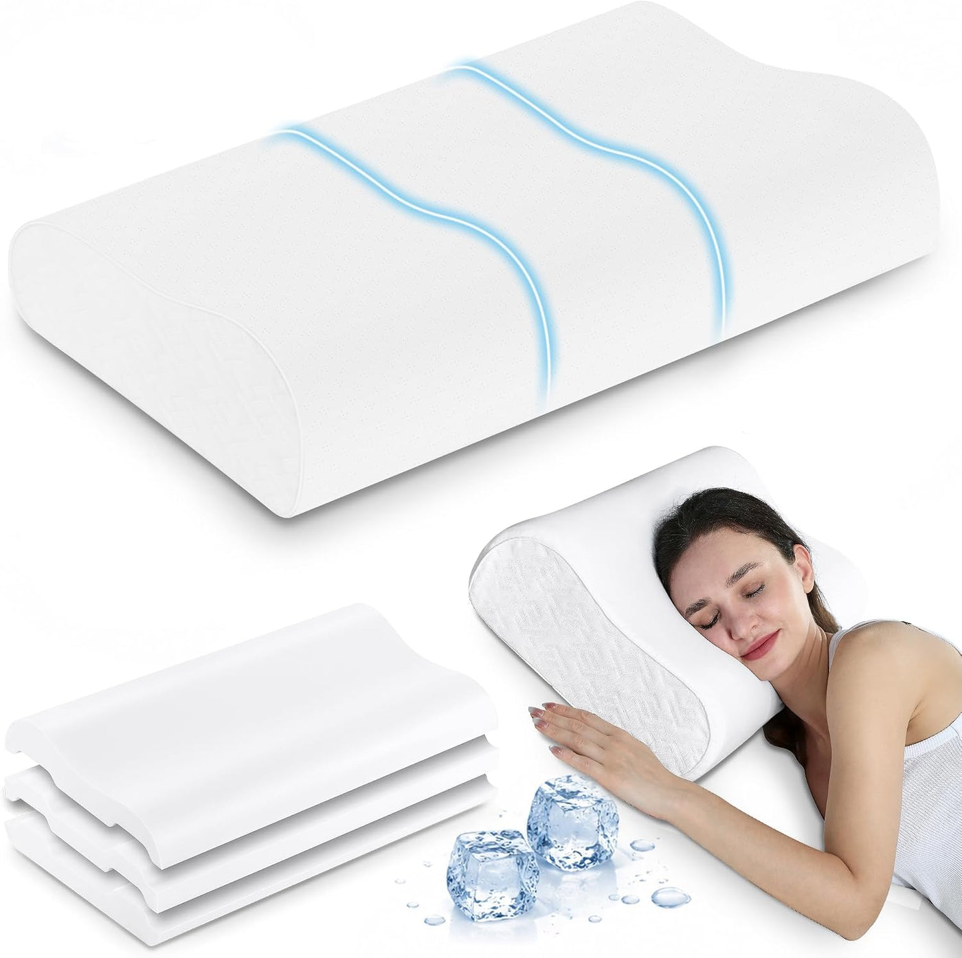 Elviros Almohada cervical de la cama de la almohada del cuello de l...