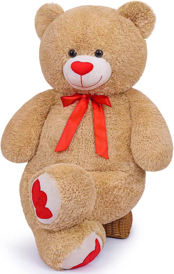 Oso de peluche grande de 43.3 pulgadas, oso de peluche gigante con...