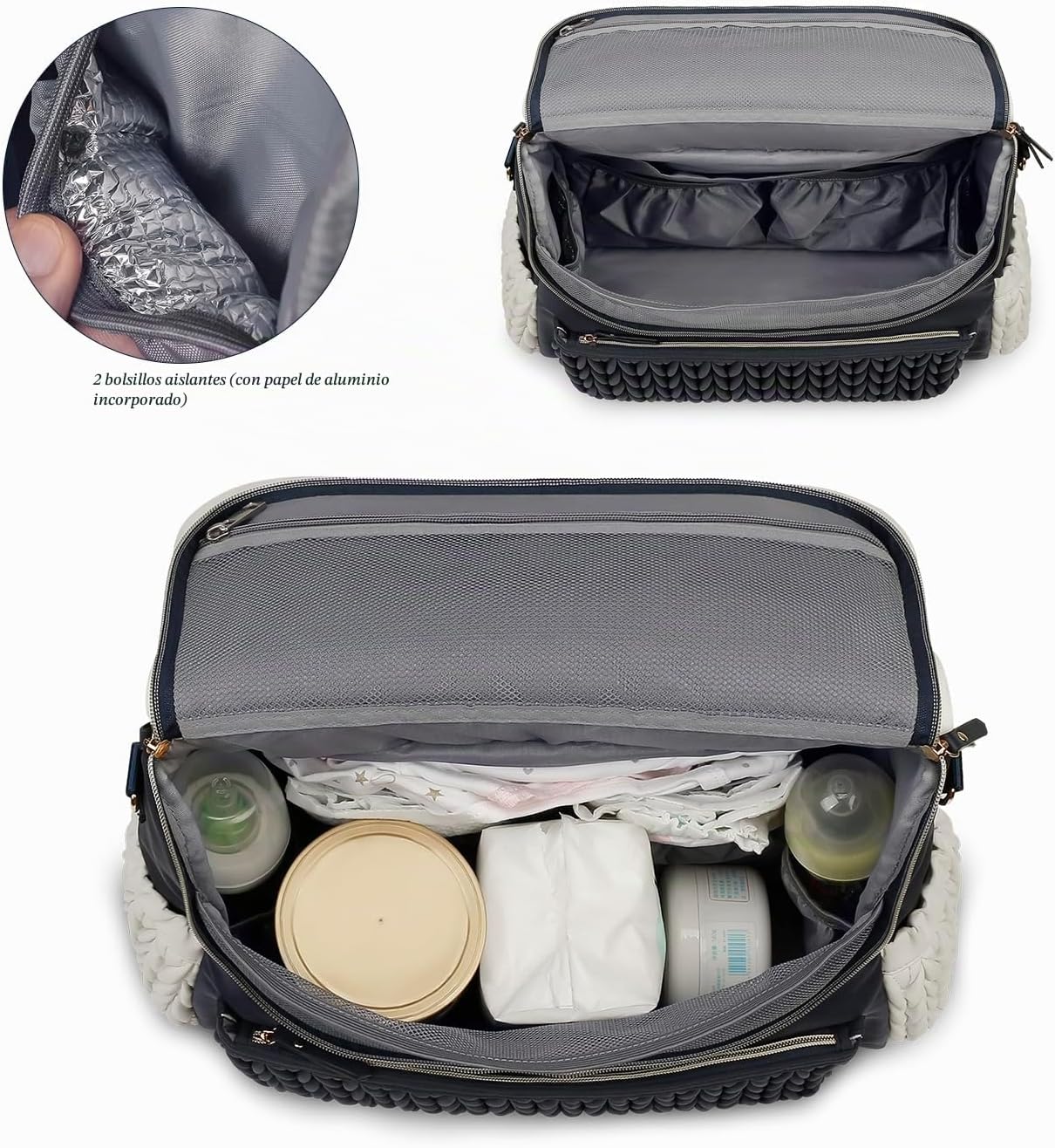 Lmbabter Bolsa para pañales, mochila de mensajero, mochila de viaje...