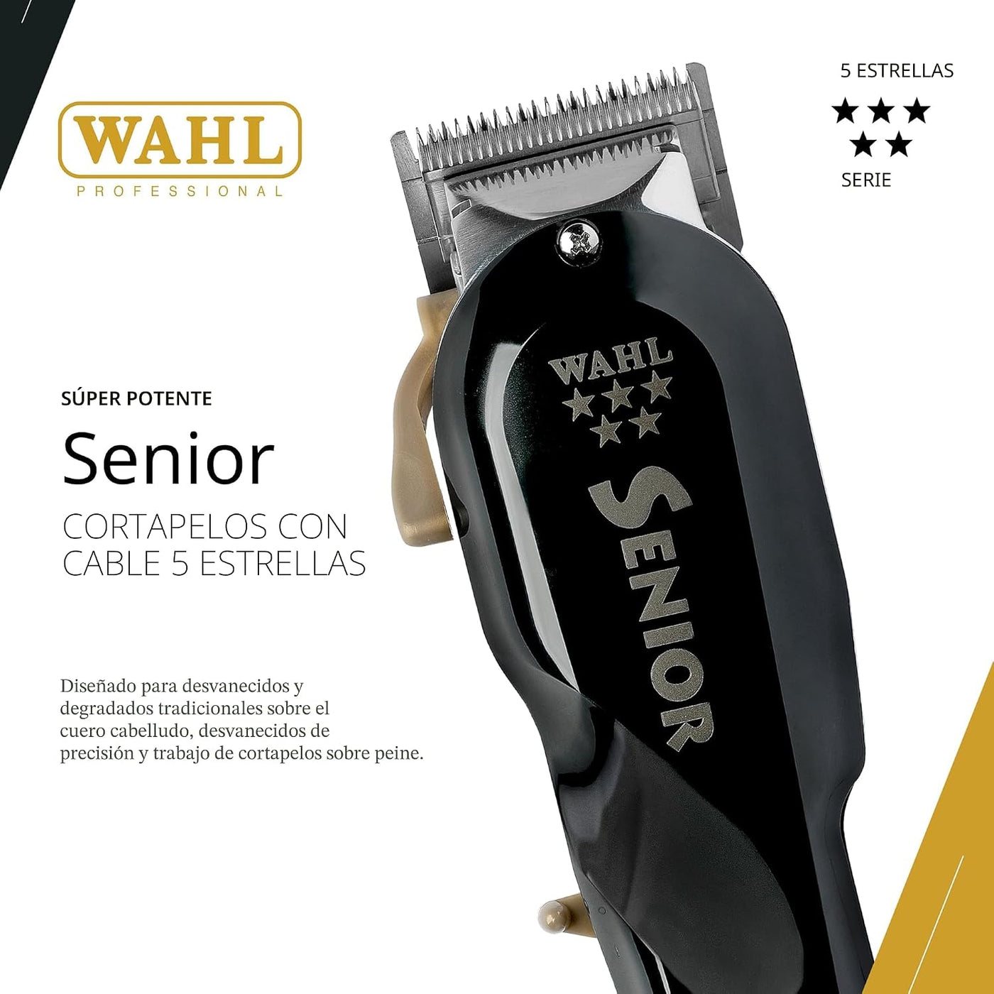 Wahl Professional Cortadora con cable superior de 5 estrellas, moto...
