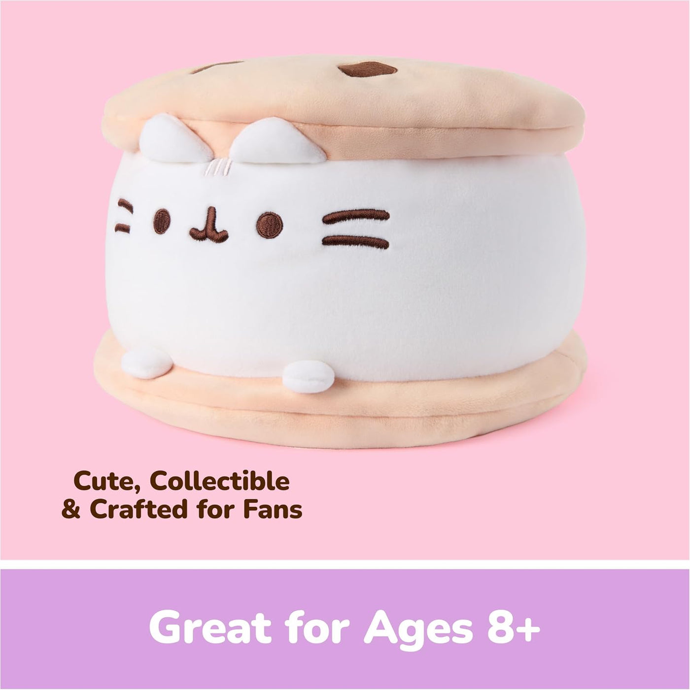 GUND Pusheen - Peluche Squisheen de sándwich de helado de galleta,...