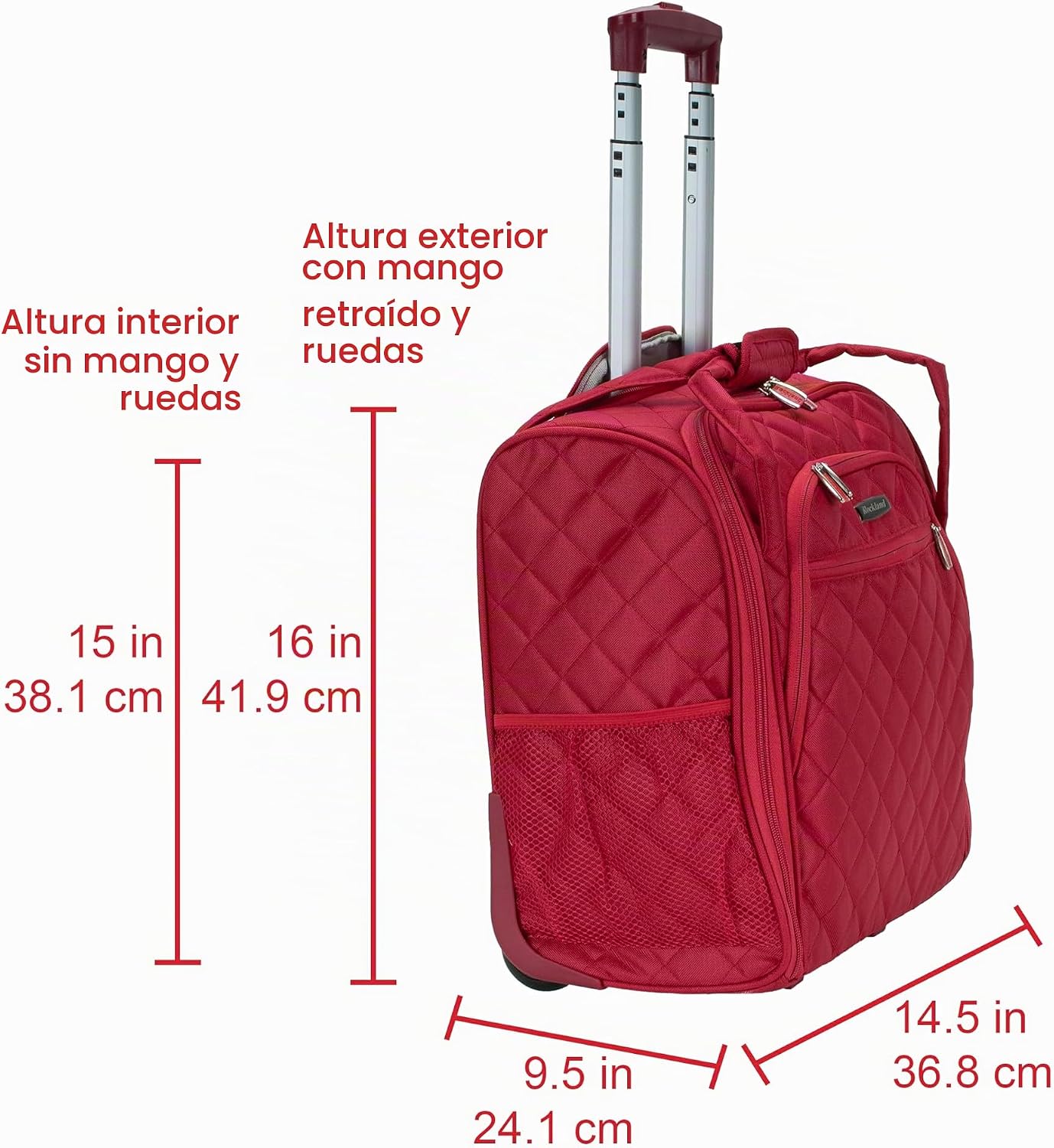 Rockland Melrose - Maleta con ruedas, de porte vertical, para caber...