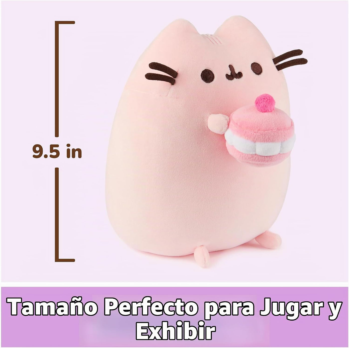 GUND Pusheen Cherry Macaron Squisheen - Peluche blando de 9.5 pulga...