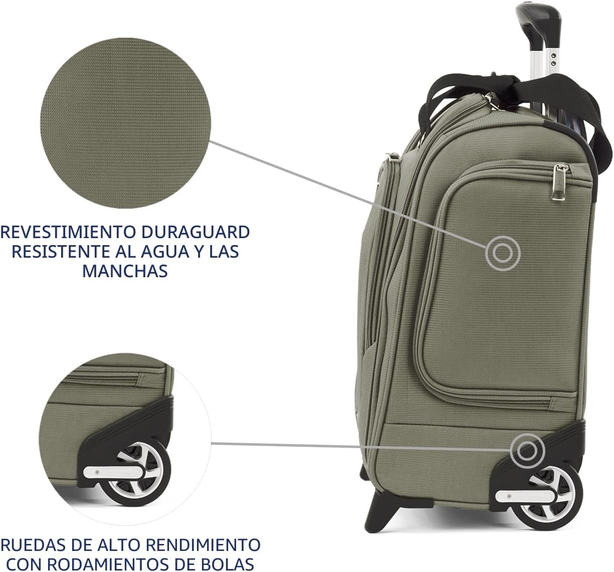 Maleta de viaje compacta con 5 ruedas de Travelpro Maxlite, Verde p...