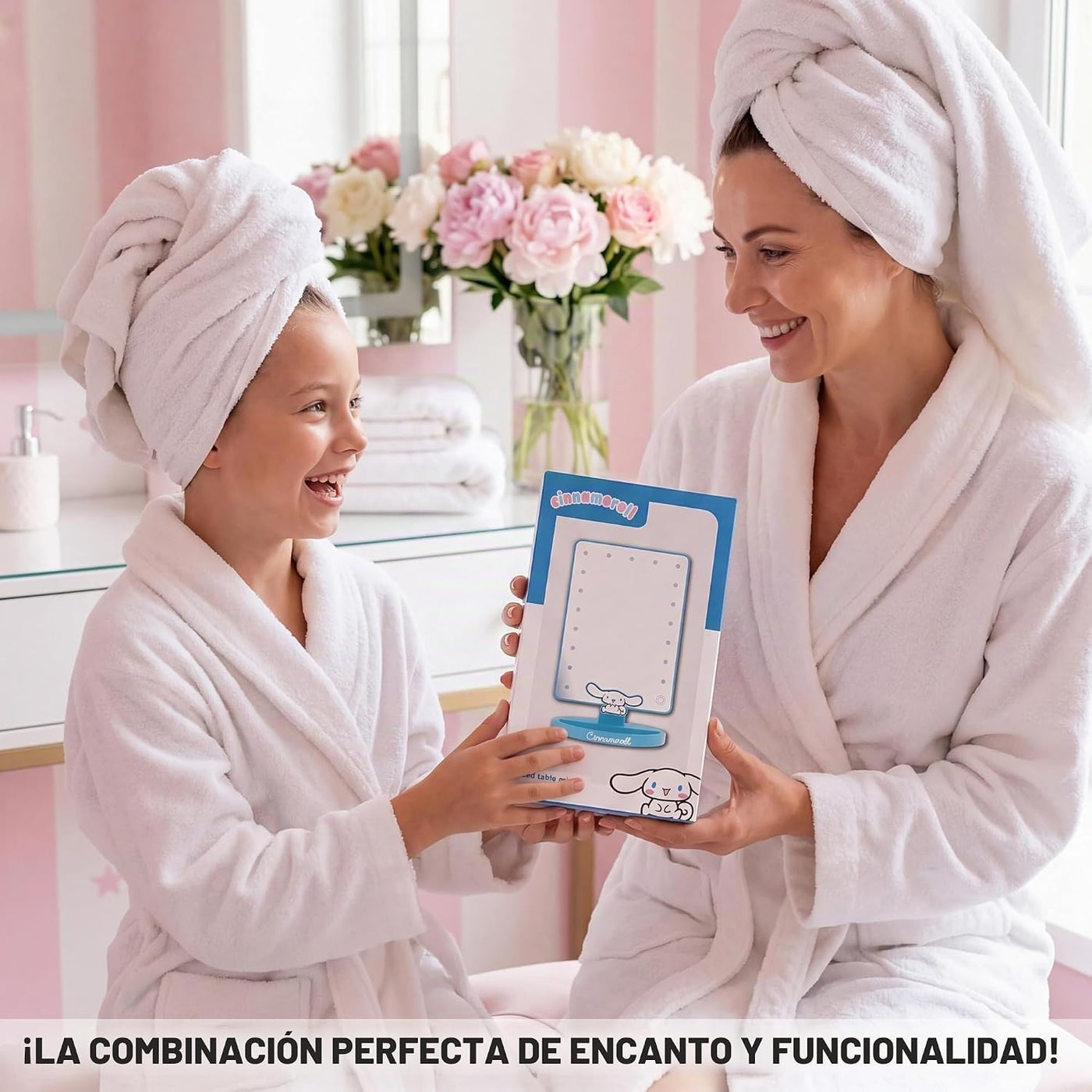 Get Trend Hello Kitty Cinnamoroll - Espejo de maquillaje para niñas...